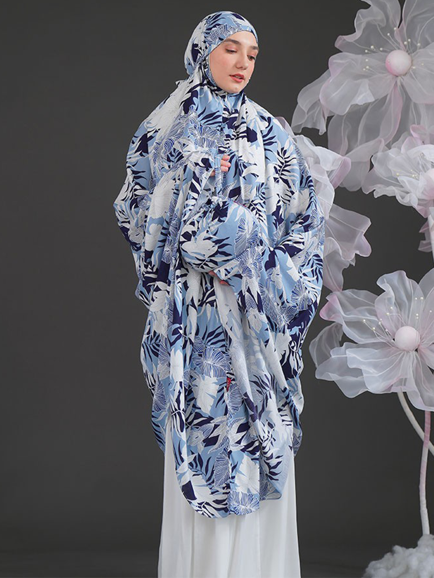 Clemira Bellisa Maxi  Mukena - Blue view 4