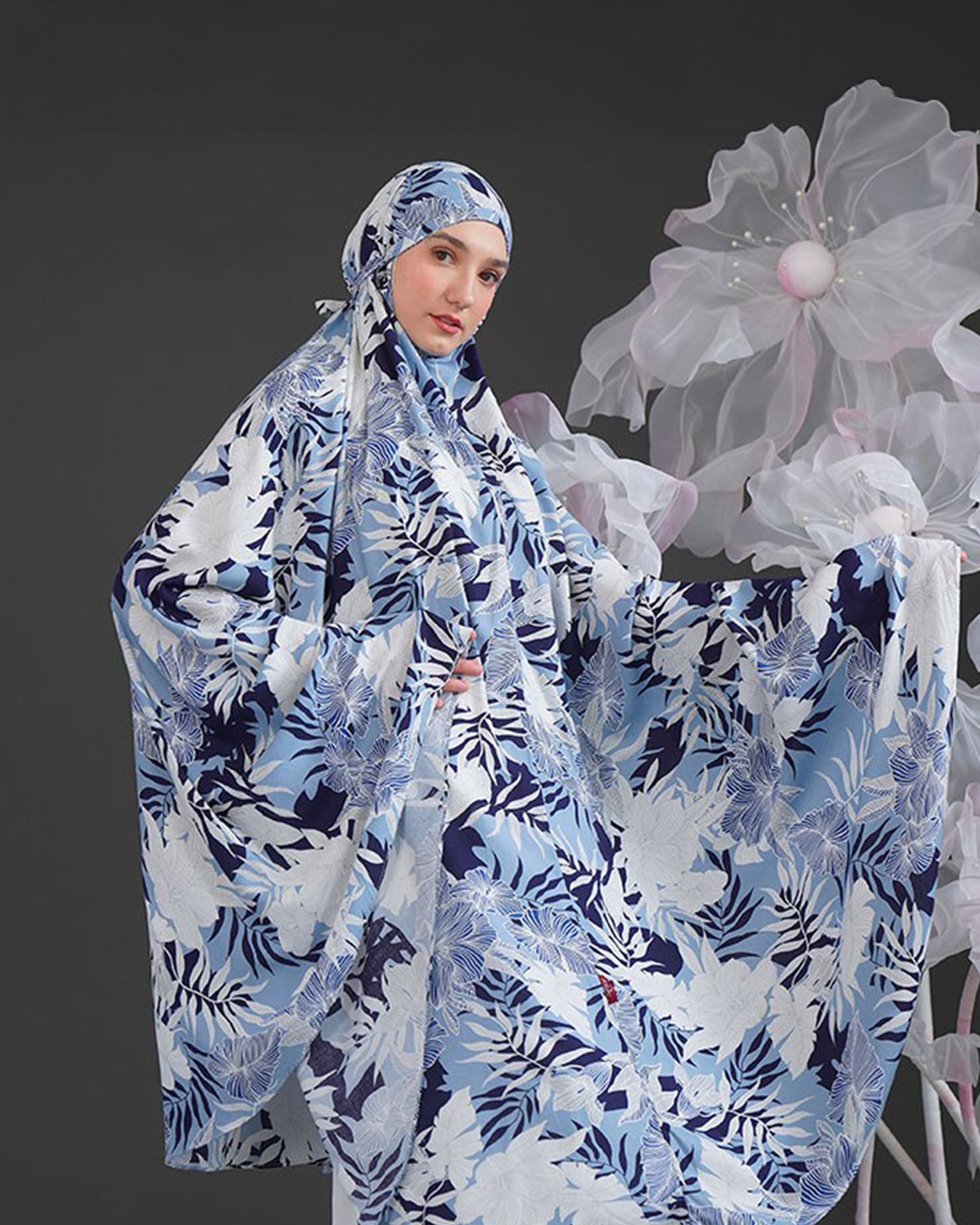 Clemira Bellisa Maxi  Mukena - Blue view 5