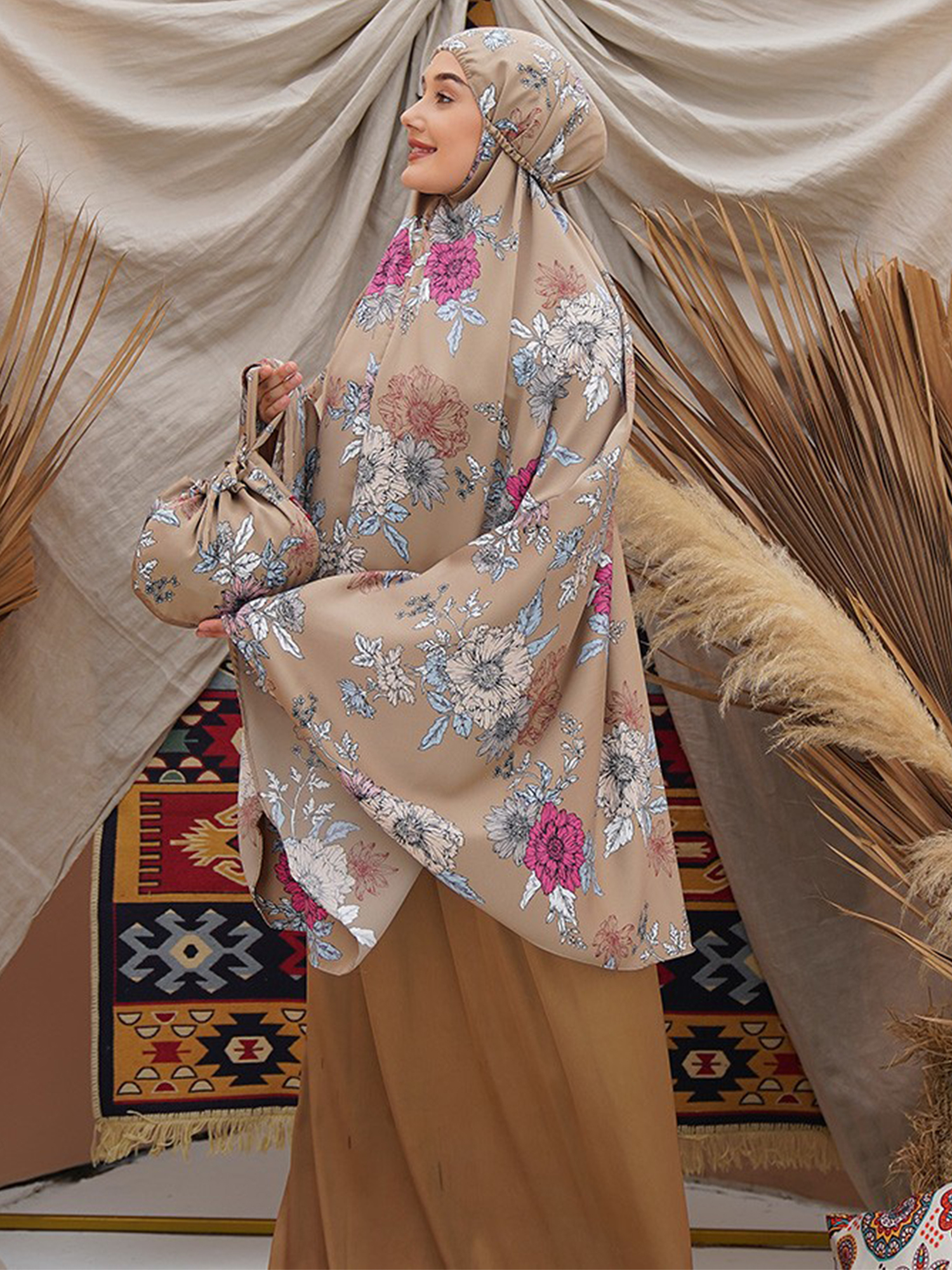 Calandra Erlina Mukena - Brown view 3