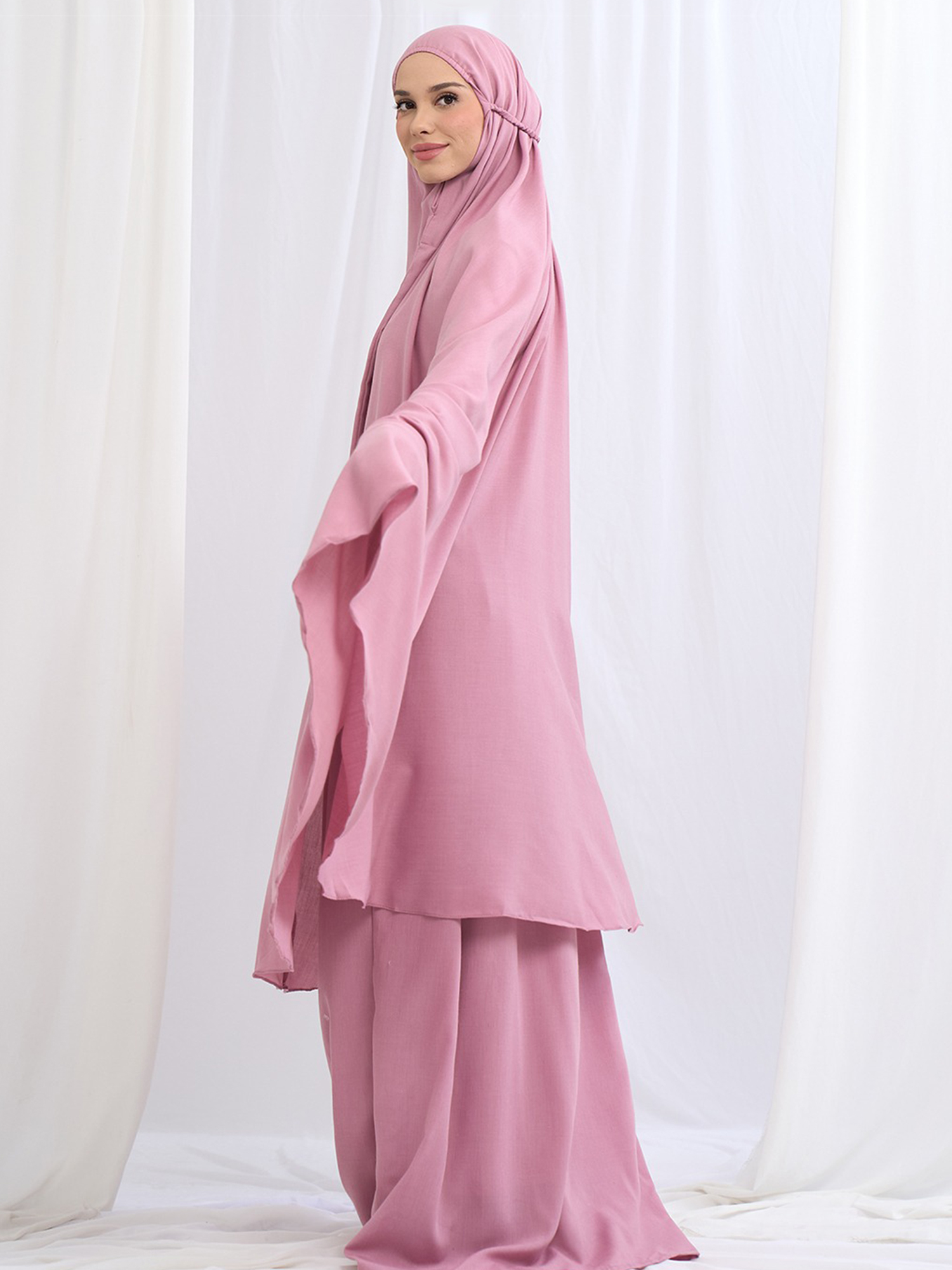 Aira Nazma Maxi Mukena - Dusty Pink view 2