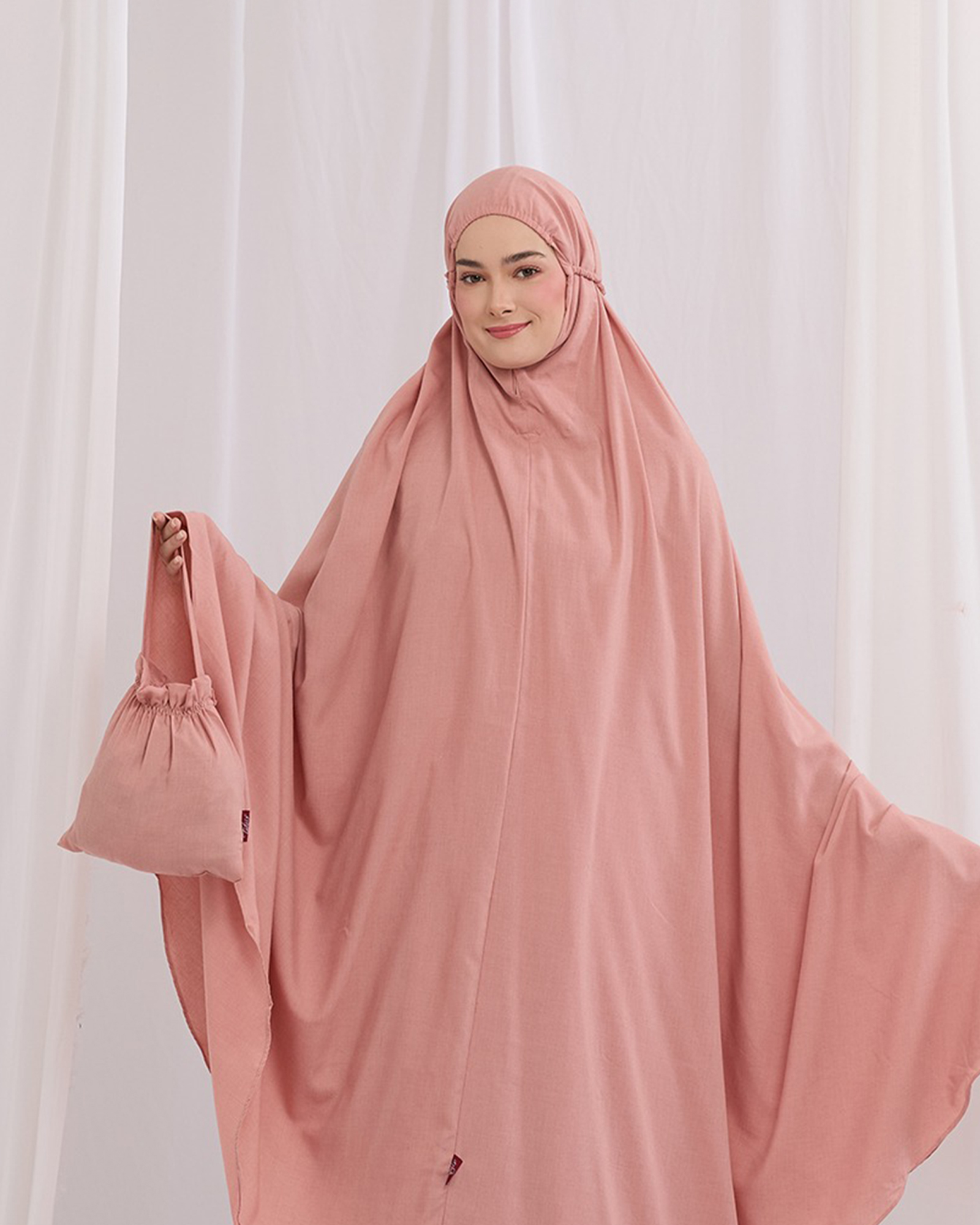 Aira Nazma Maxi Mukena - Peach