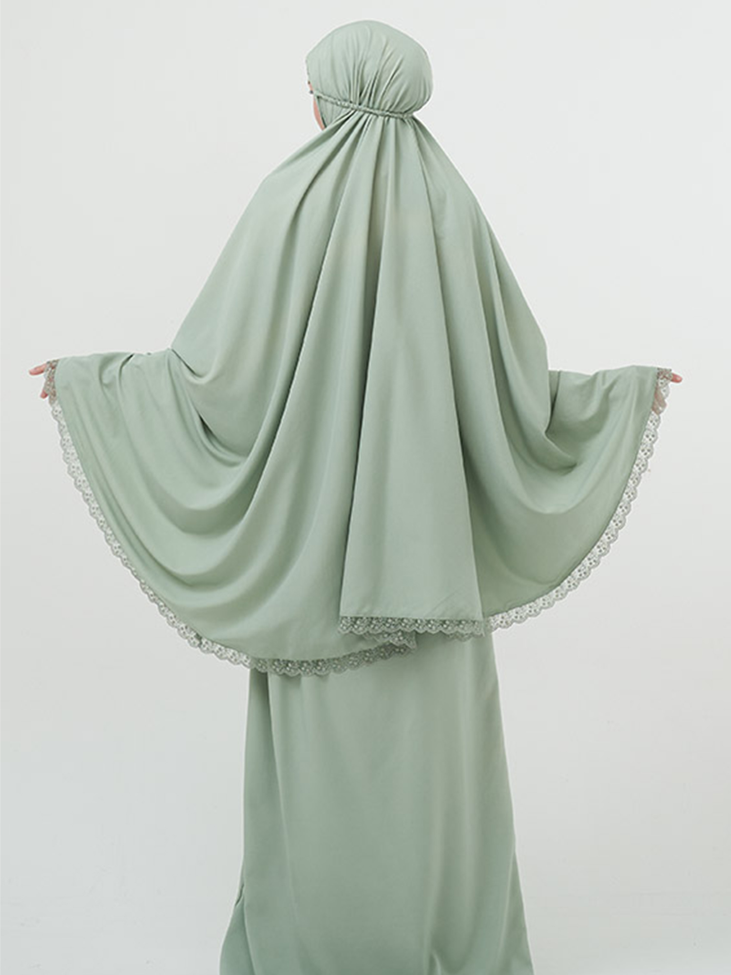 Dzafina Elvaretta Mukena - Green view 3