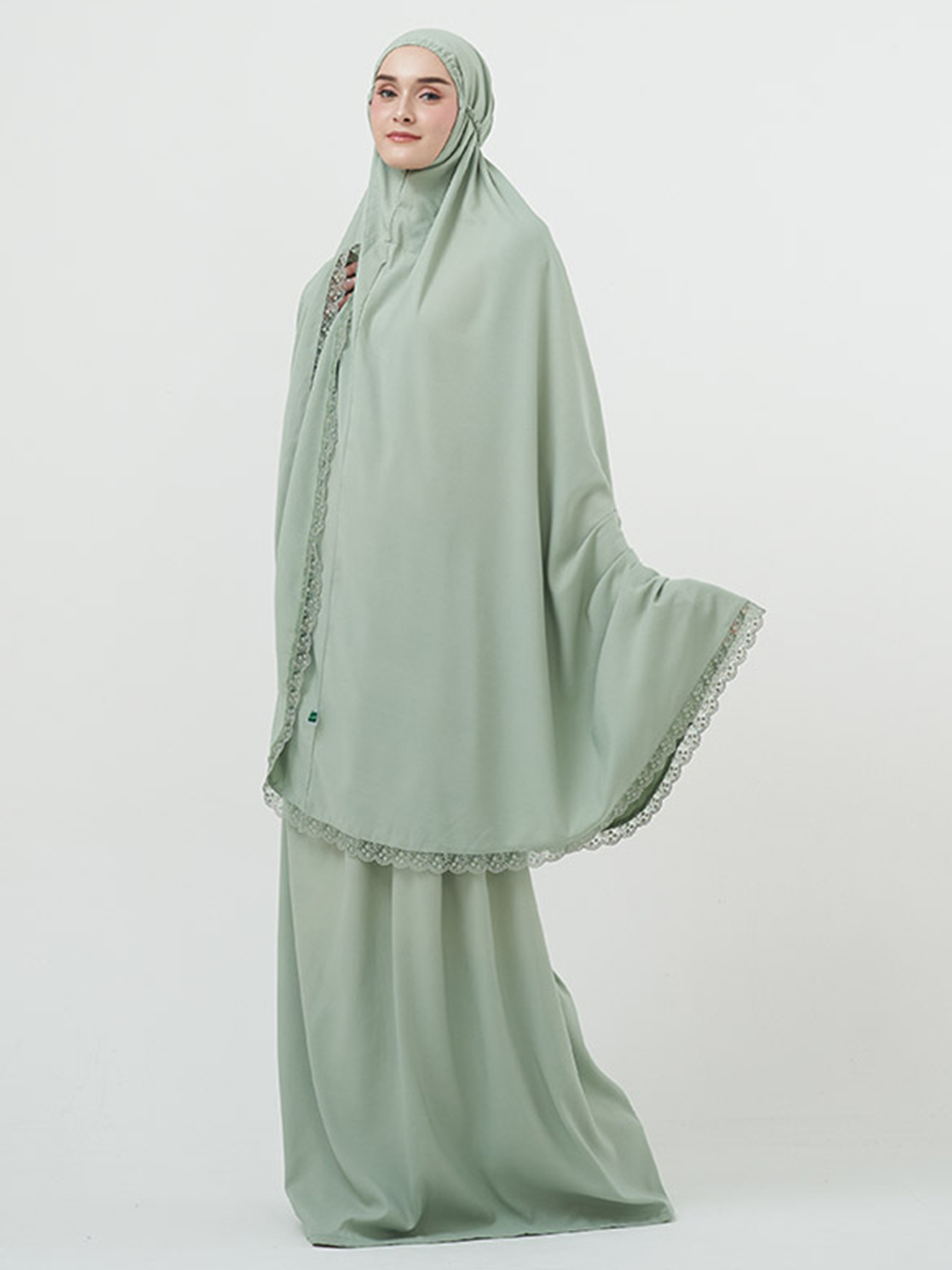 Dzafina Elvaretta Mukena - Green view 4