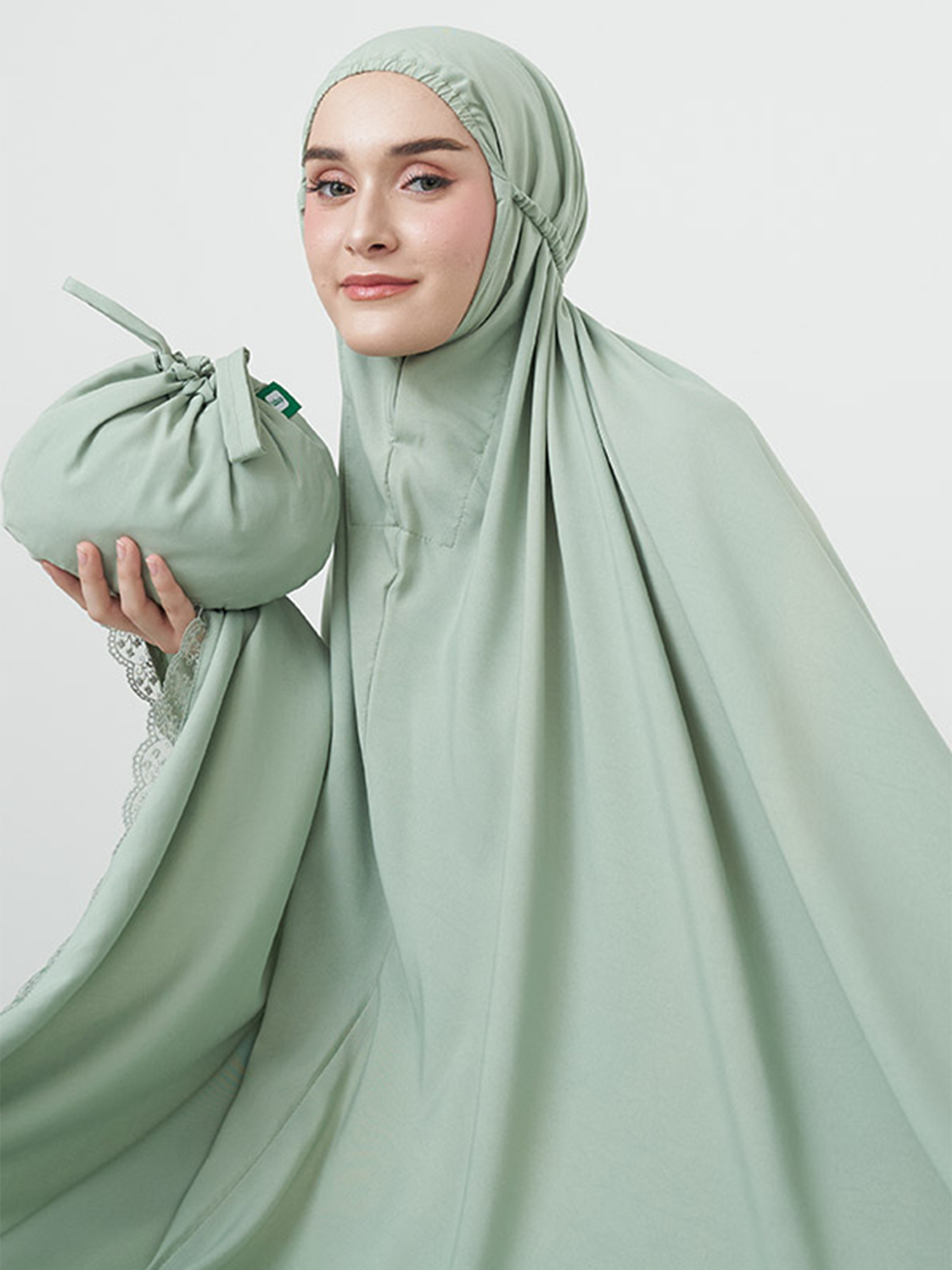 Dzafina Elvaretta Mukena - Green view 2