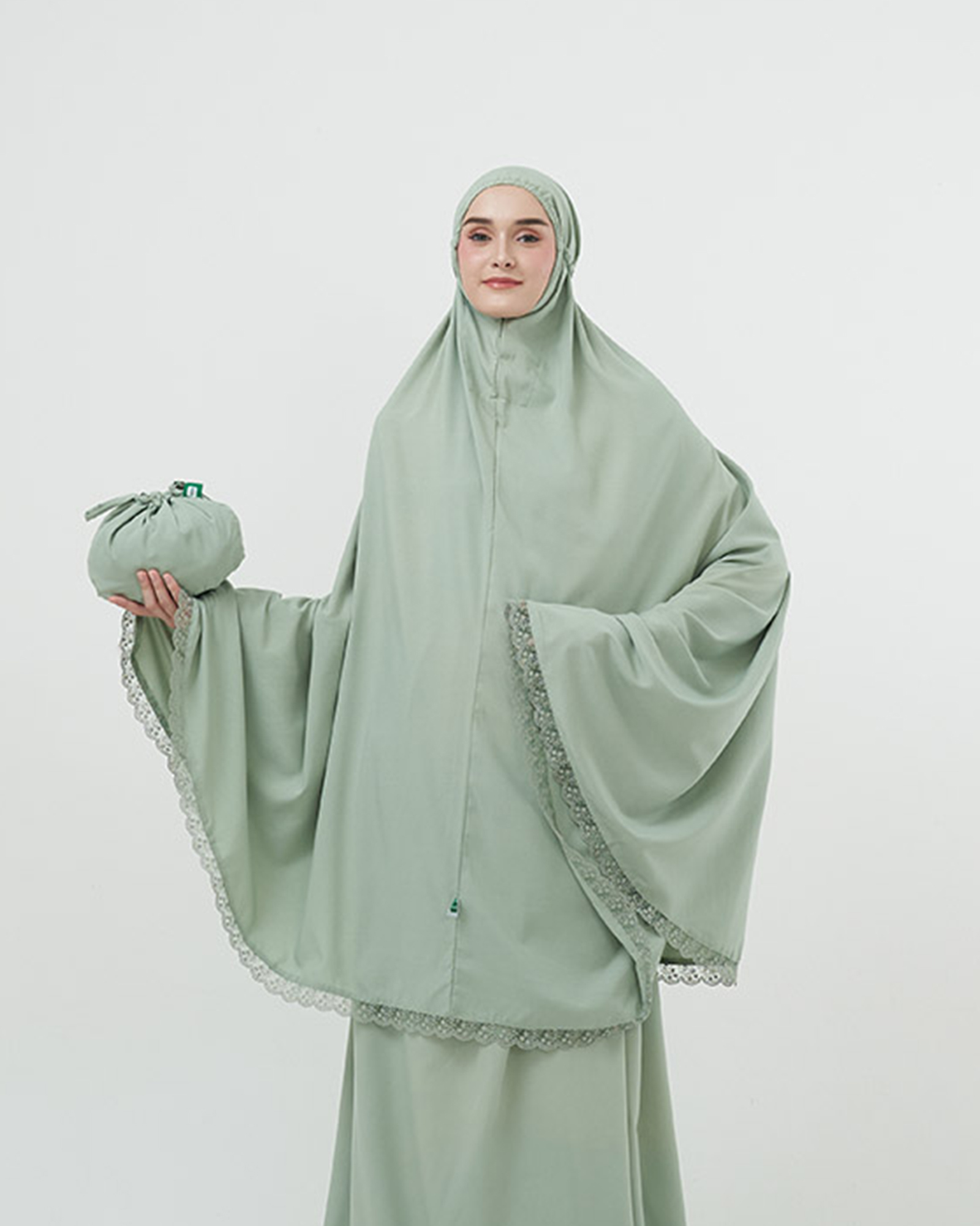 Dzafina Elvaretta Mukena - Green view 5