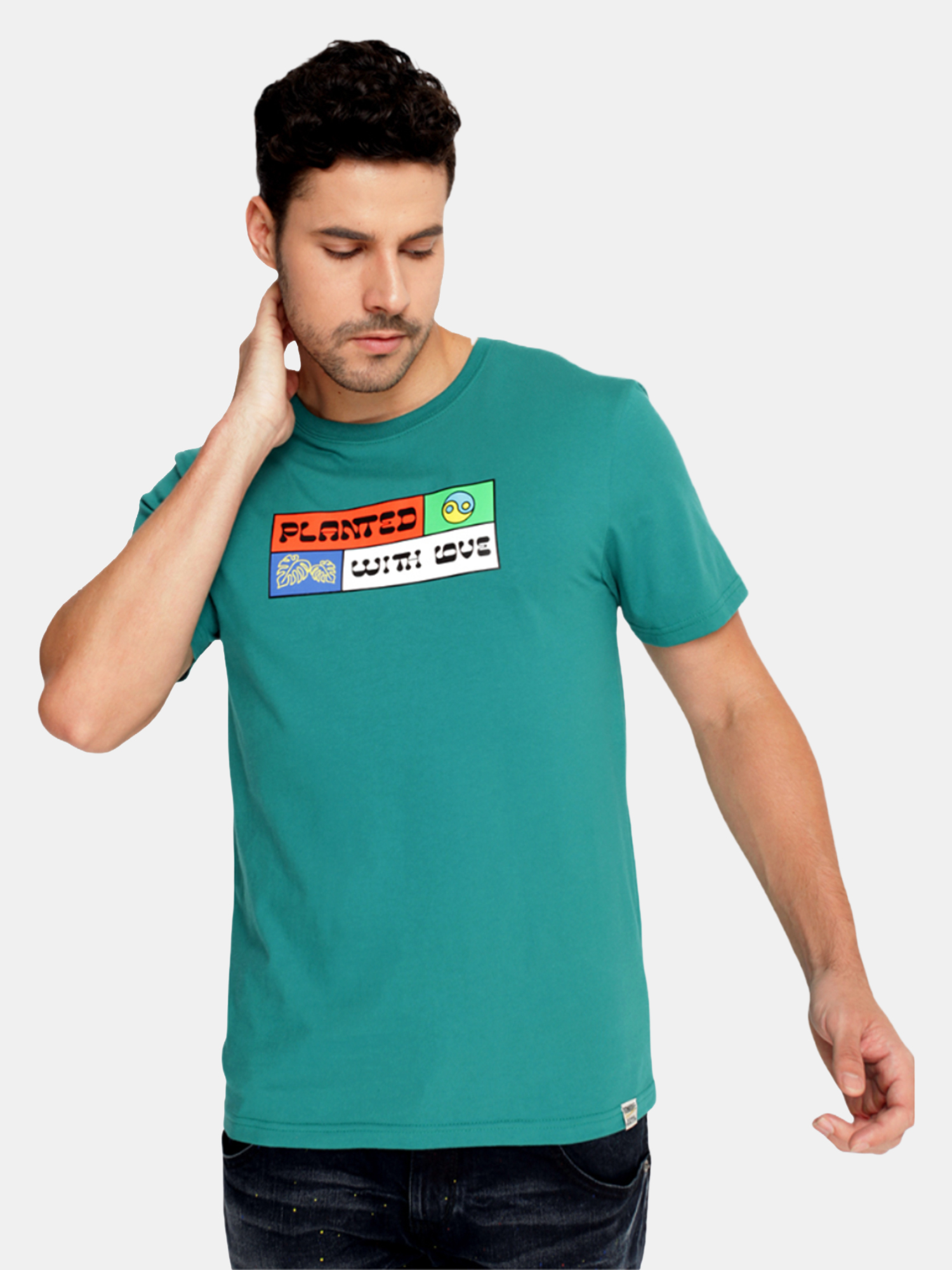 Olivier - Men's Green T-shirt view 4