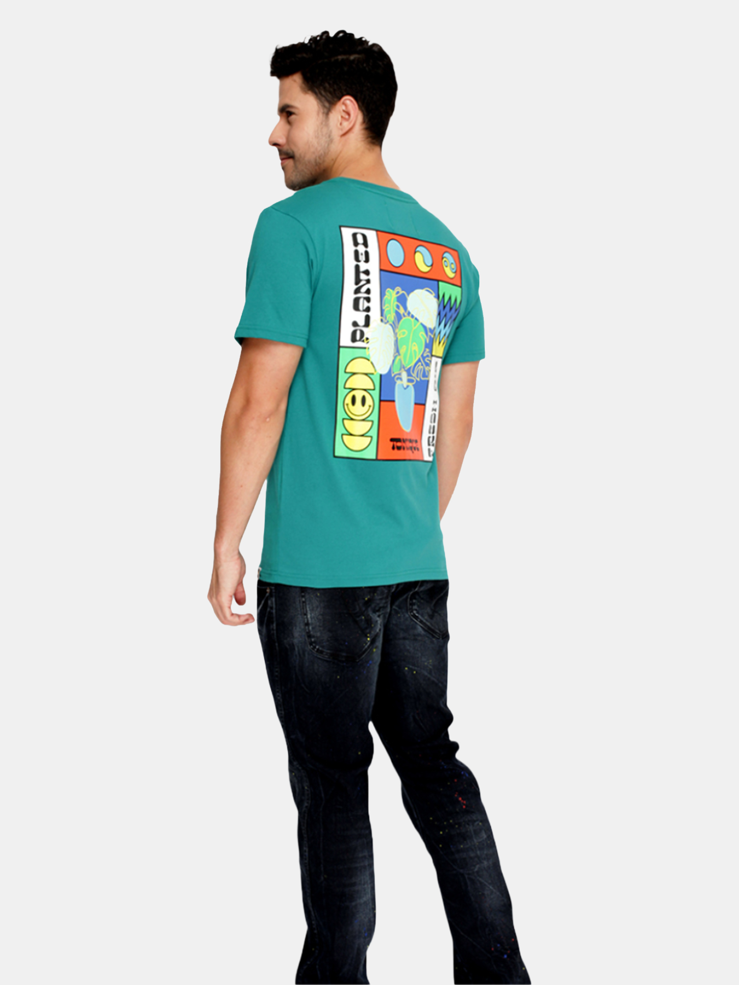 Olivier - Men's Green T-shirt view 3