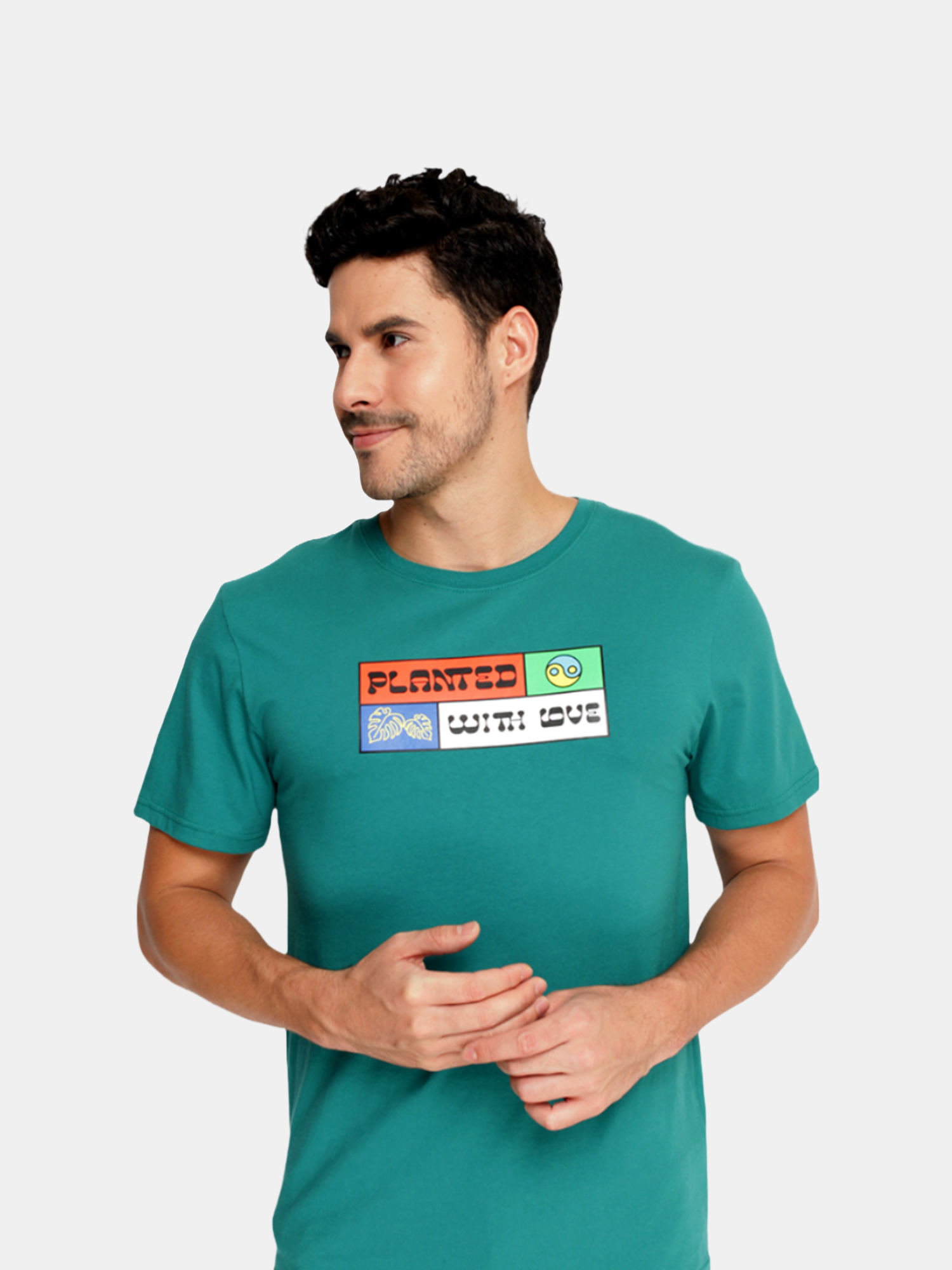 Olivier - Men's Green T-shirt view 5