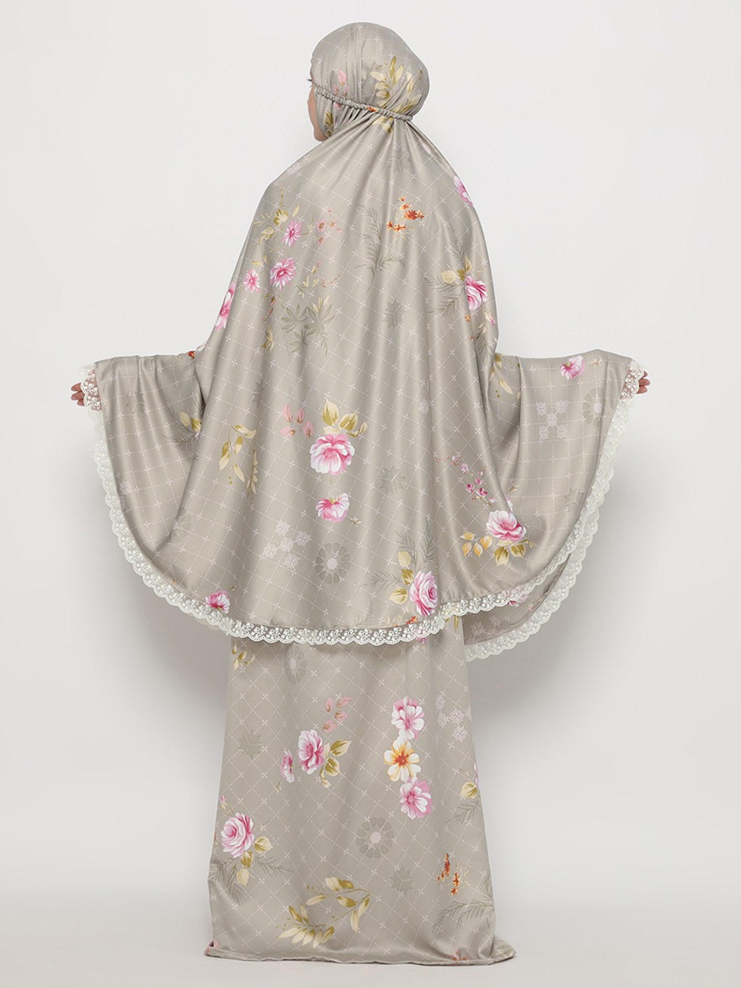 Zafina Aleeza Mukena - Sage Green view 3