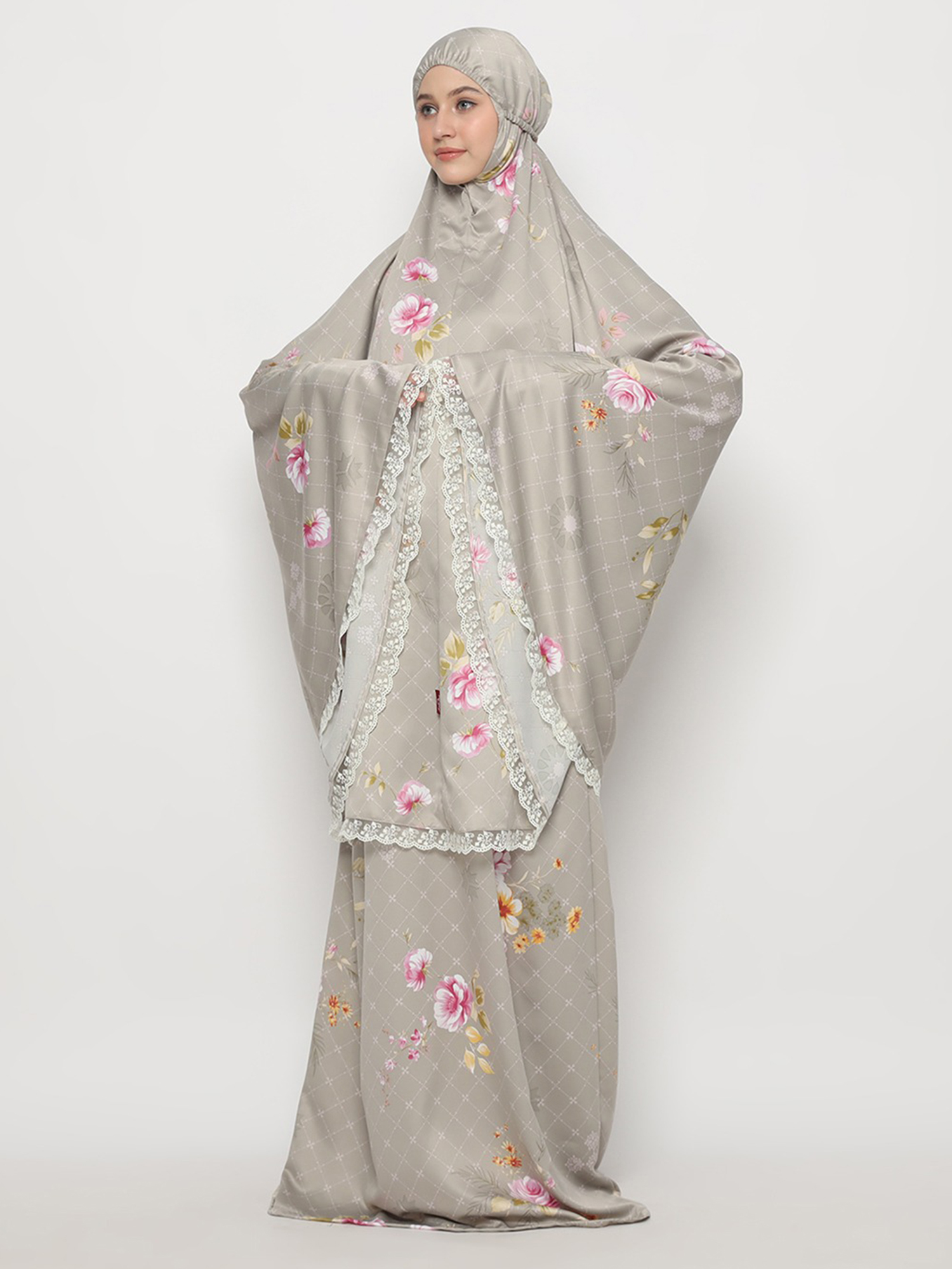 Zafina Aleeza Mukena - Sage Green view 2