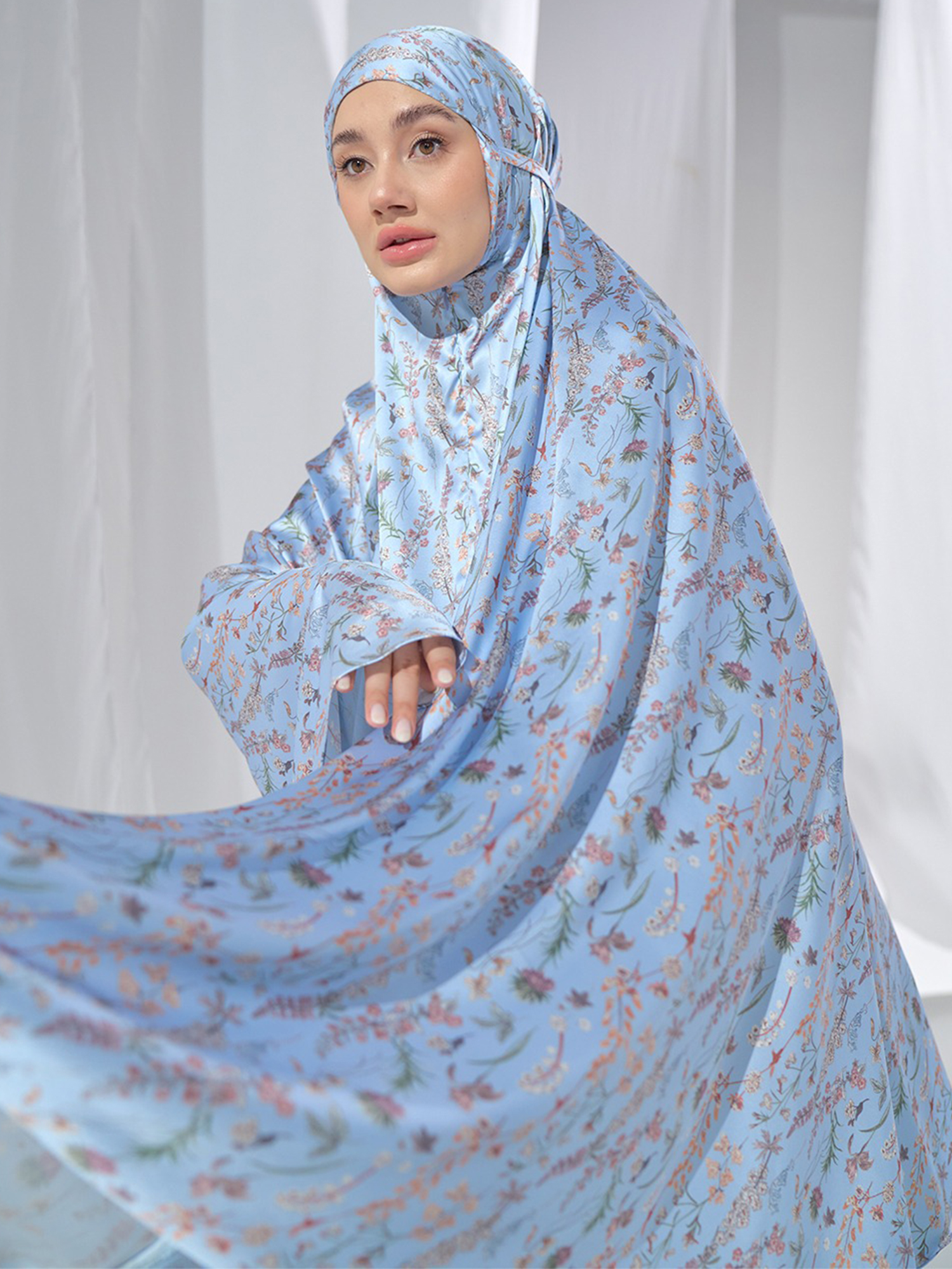 Maryan Saffanah Mukena - Blue view 5