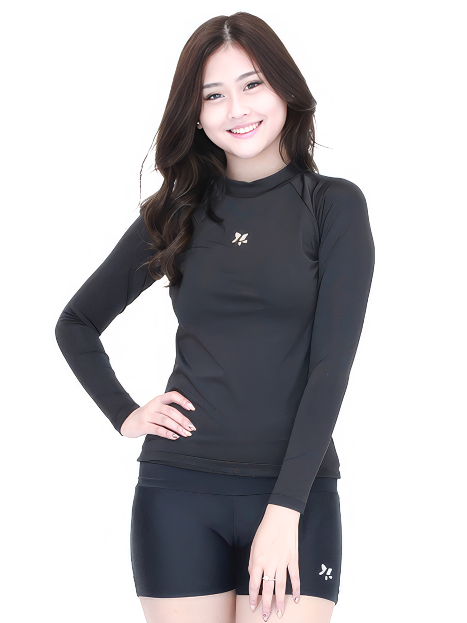 Lasona Rash Guard Women Swimwear Baju Atasan Renang Wanita Tangan Panjang BRP-C3175-E3