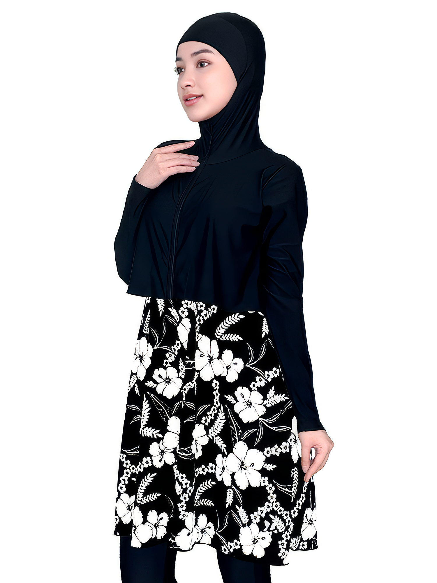 Lasona Women Burkini Hijab Swimwear Loose Style Baju Renang Muslim Wanita Size Besar TRPM-C3366-L01631X view 3