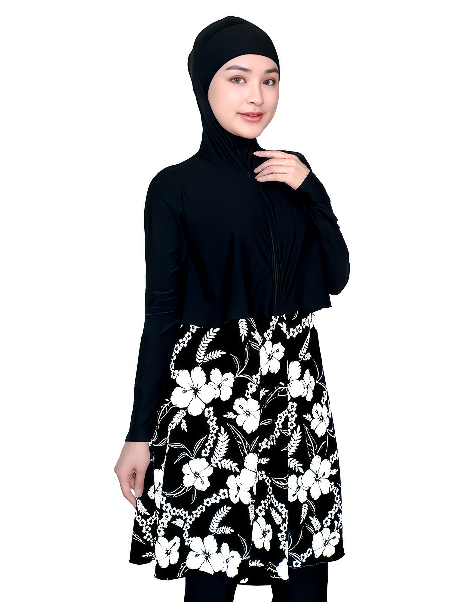 Lasona Women Burkini Hijab Swimwear Loose Style Baju Renang Muslim Wanita Size Besar TRPM-C3366-L01631X view 2