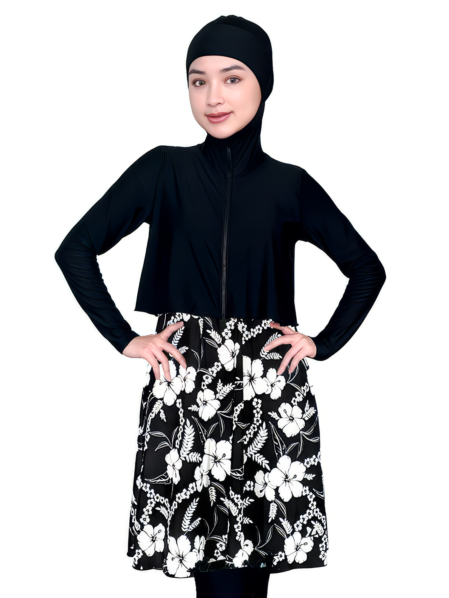 Lasona Women Burkini Hijab Swimwear Loose Style Baju Renang Muslim Wanita Size Besar TRPM-C3366-L01631Y view 3