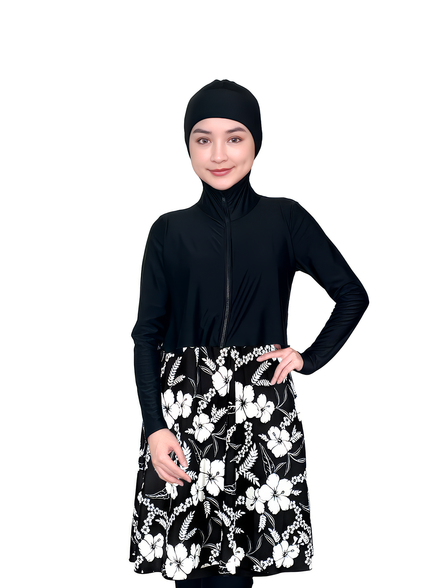 Lasona Women Burkini Hijab Swimwear Loose Style Baju Renang Muslim Wanita Size Besar TRPM-C3366-L01631Y view 5