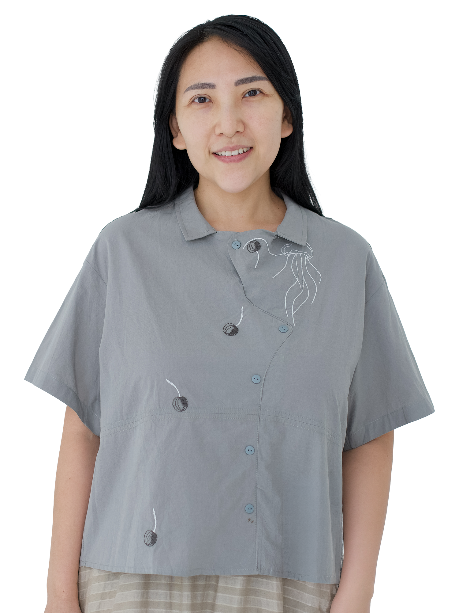 Kemeja Ballon Flower - KiiWii K369