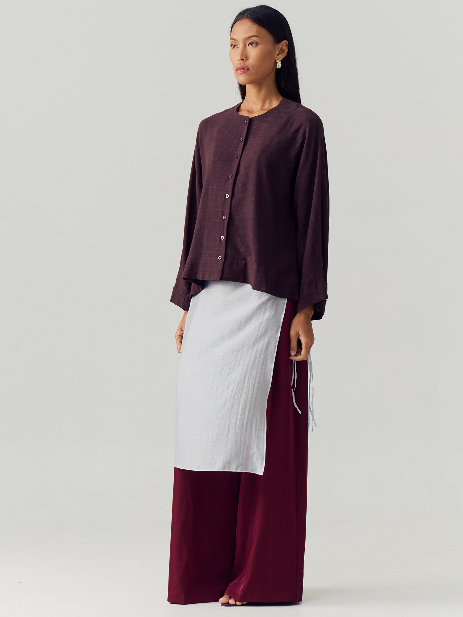 Brown Linen Blouse view 4