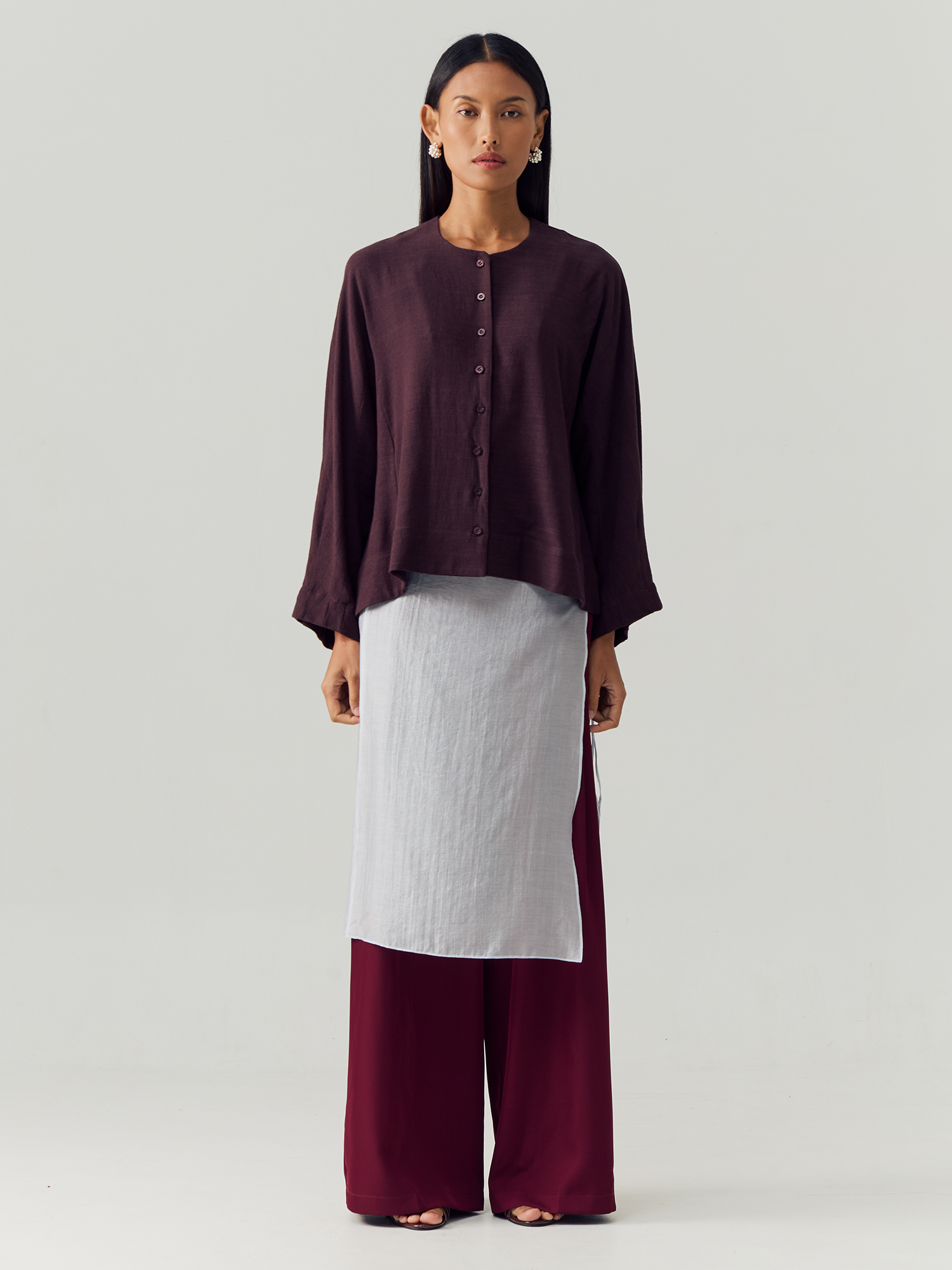 Brown Linen Blouse