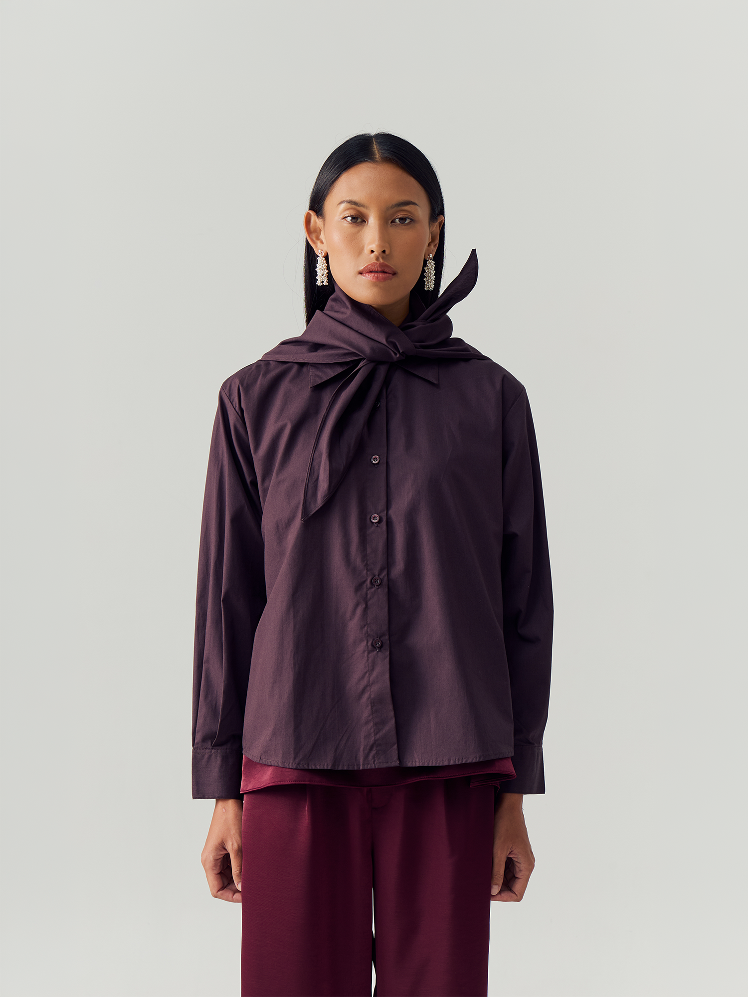 Truffle Shirt with Scarf view 4