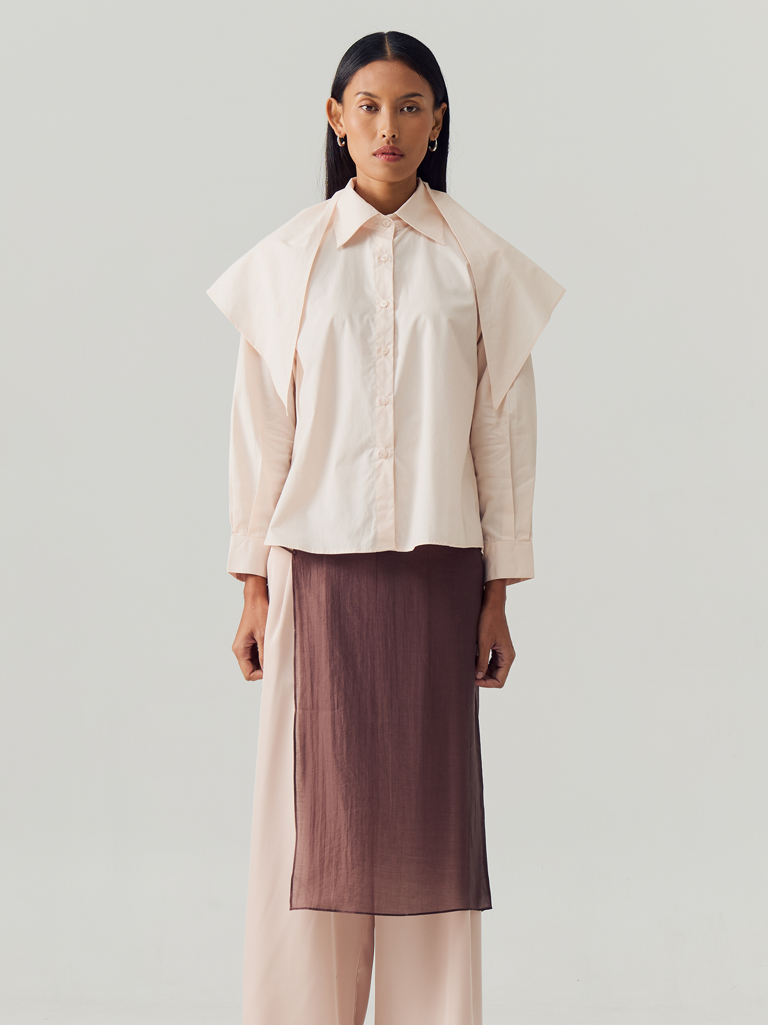 Blossom Shirt with Scarf