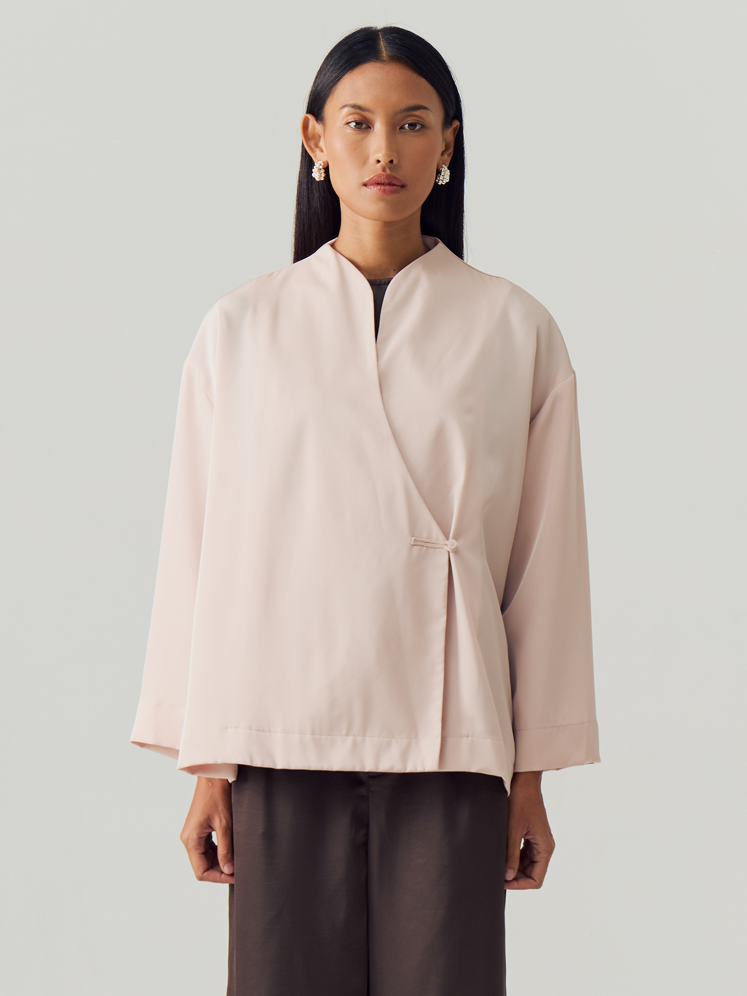 Nude Wrap Top