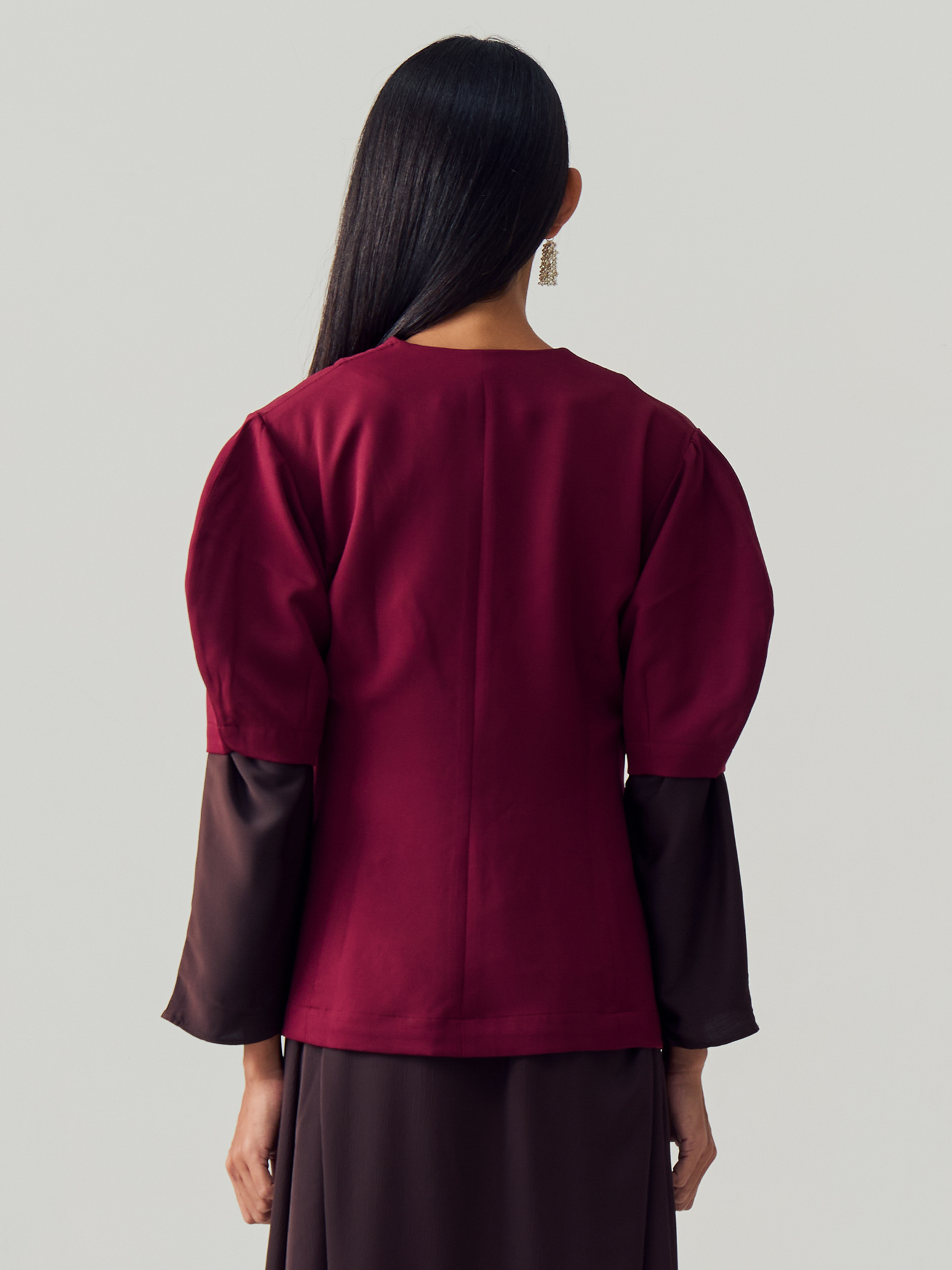 Maroon Blazer Shortsleeve view 2