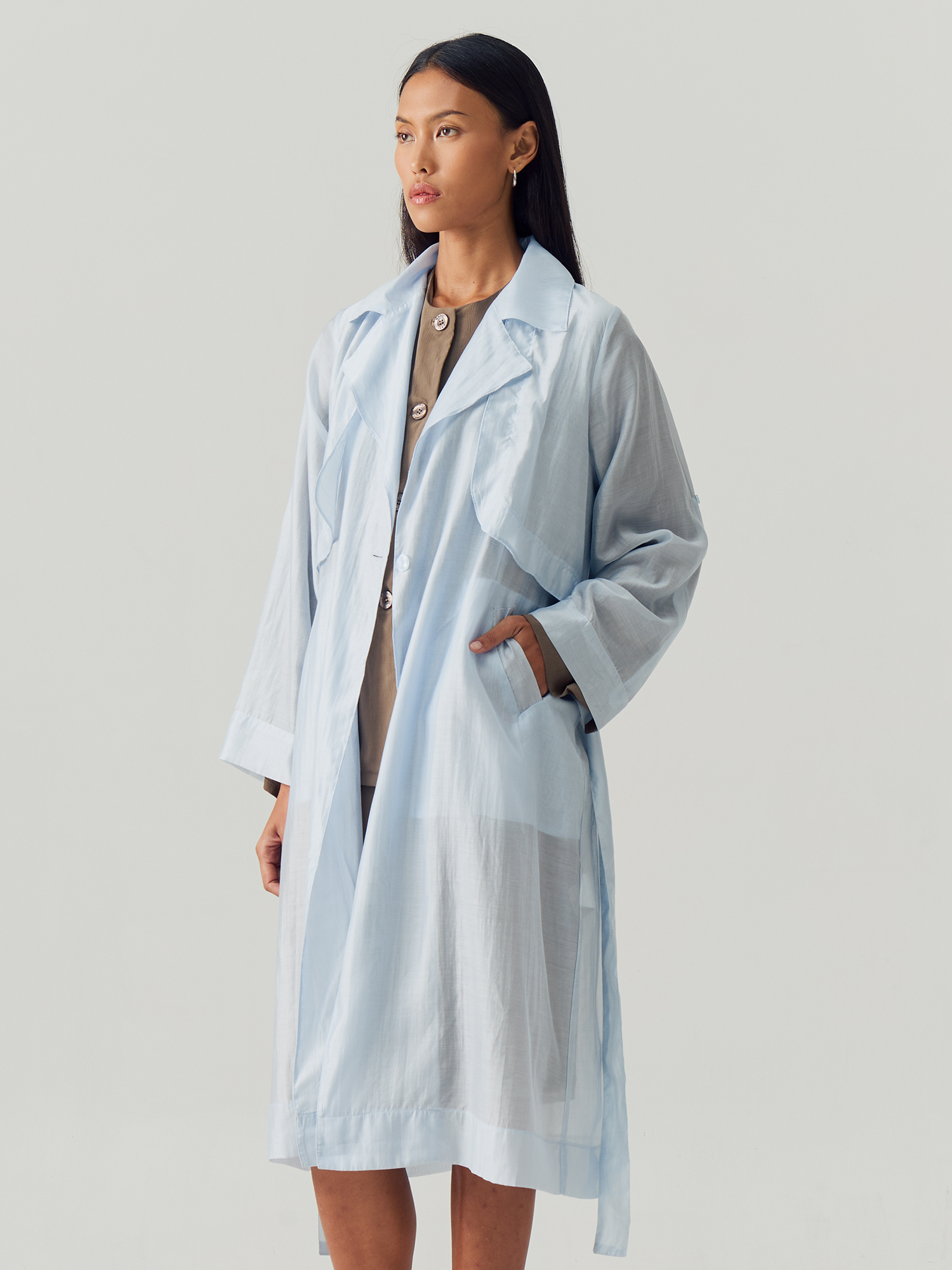Blue Sheer Coat view 3