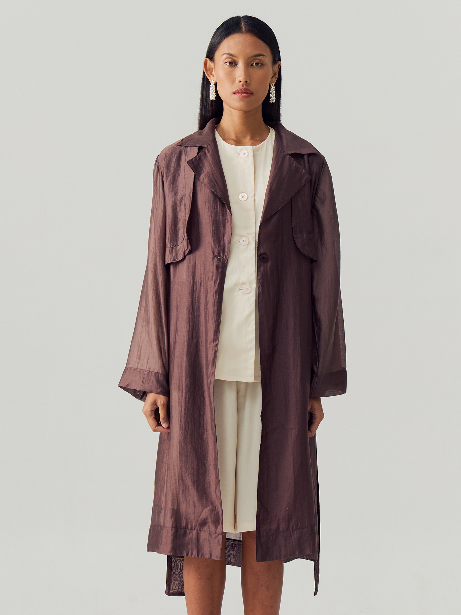 Brown Sheer Coat