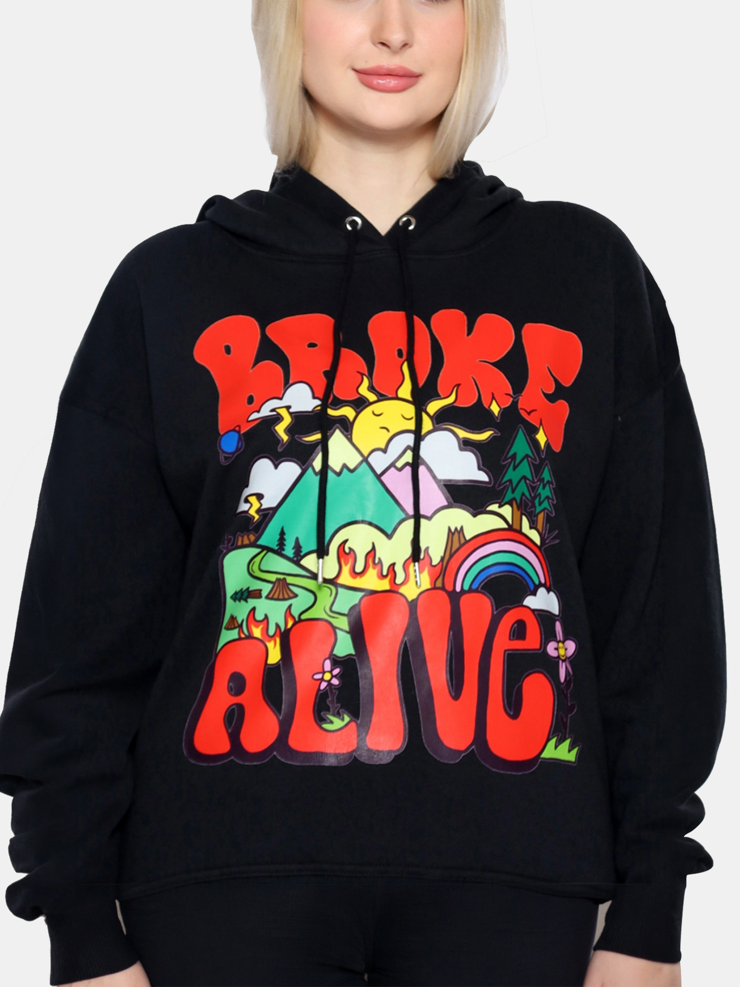 DUMMY PRODUCT - LEAH - Women's Black Hoodie view 4