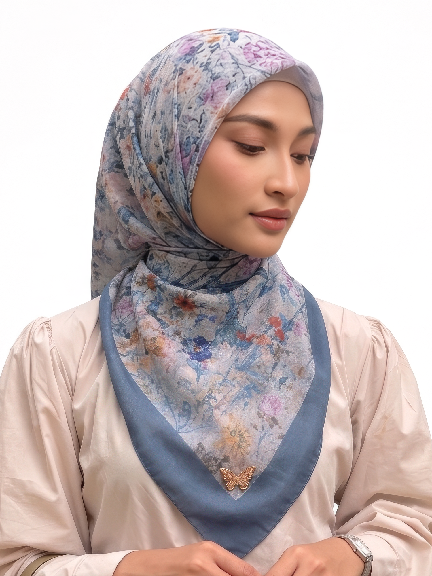 Blooming Heritage Scarves Hijab view 3