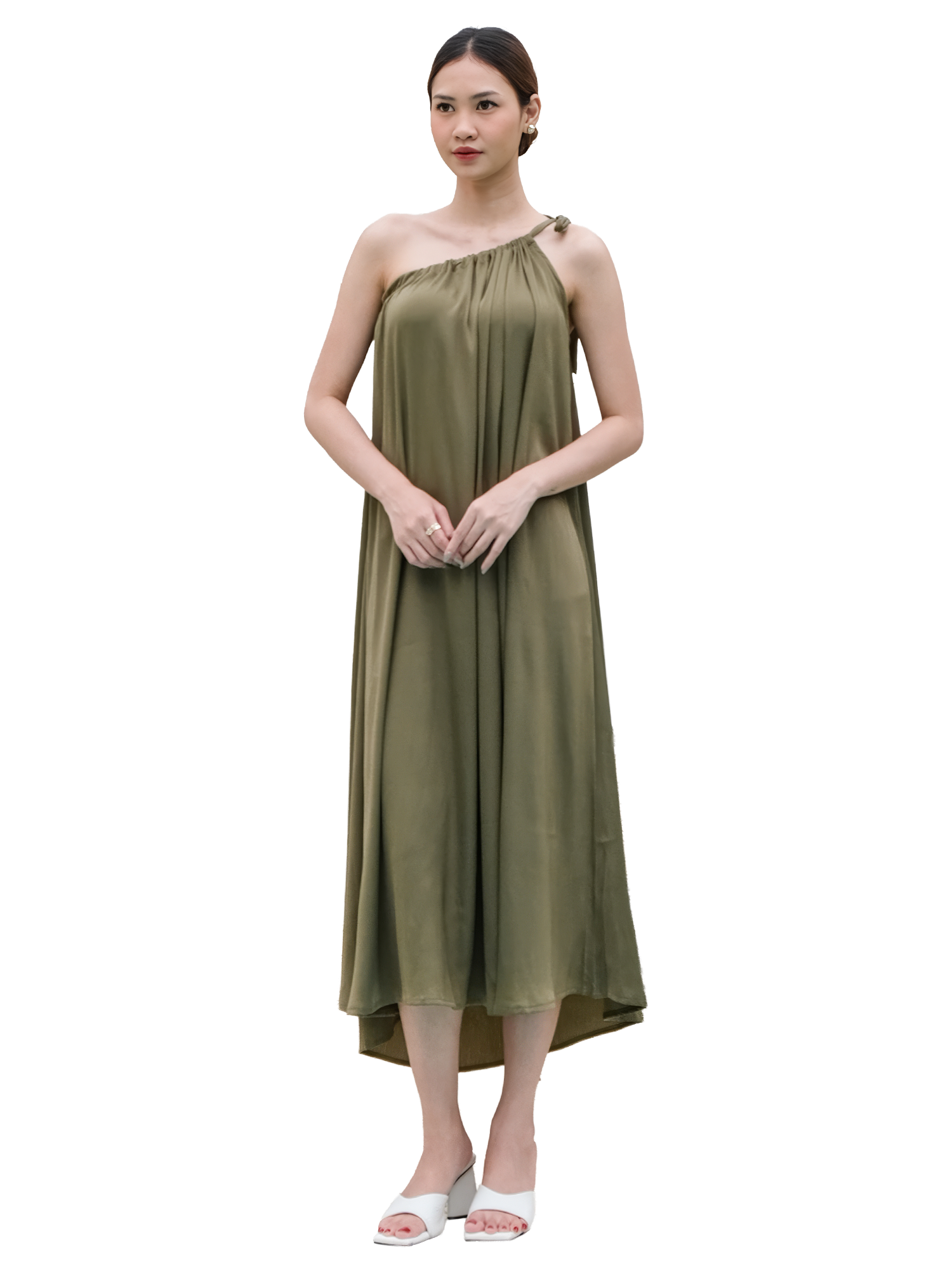 Fond of one shoulder dress view 2