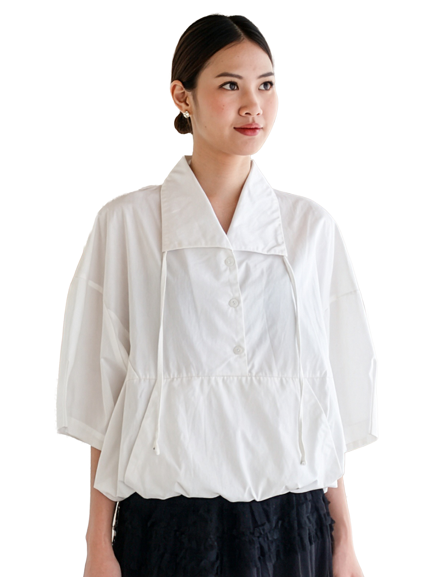 Fond of Cotton White Top Shirt view 5
