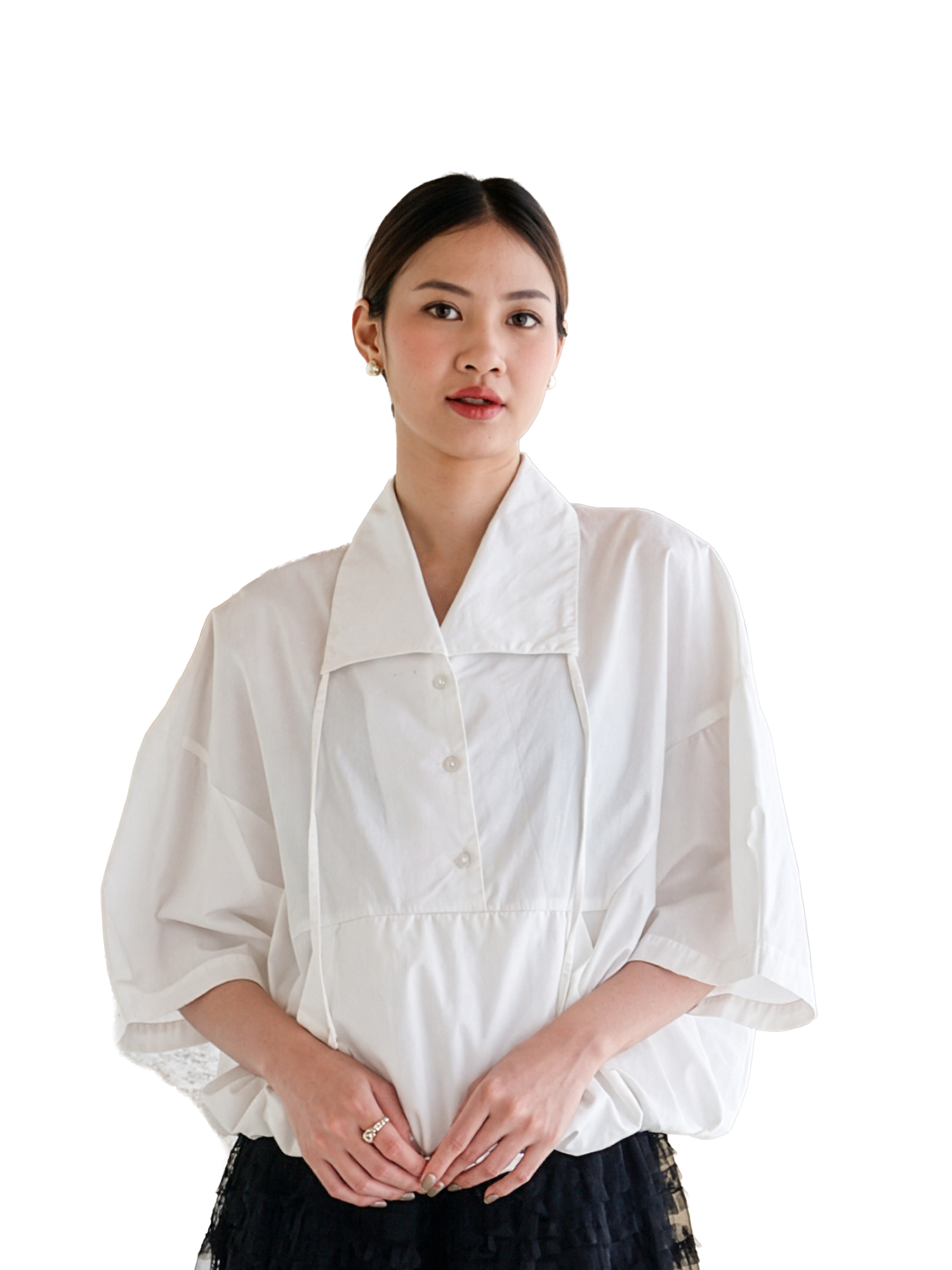 Fond of Cotton White Top Shirt view 7