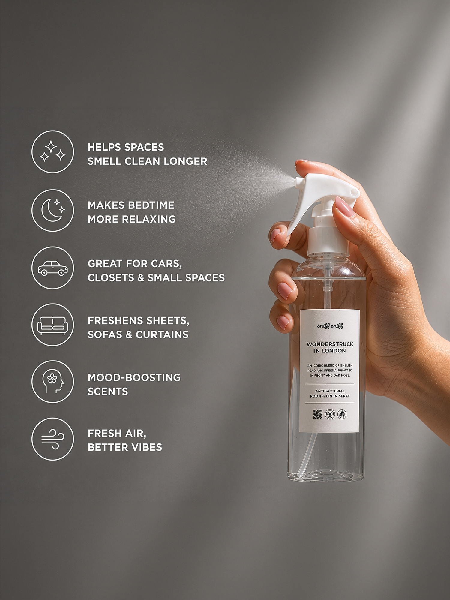 Antibacterial Room & Linen Spray - Pengharum Ruangan/ Pengharum Mobil  view 6