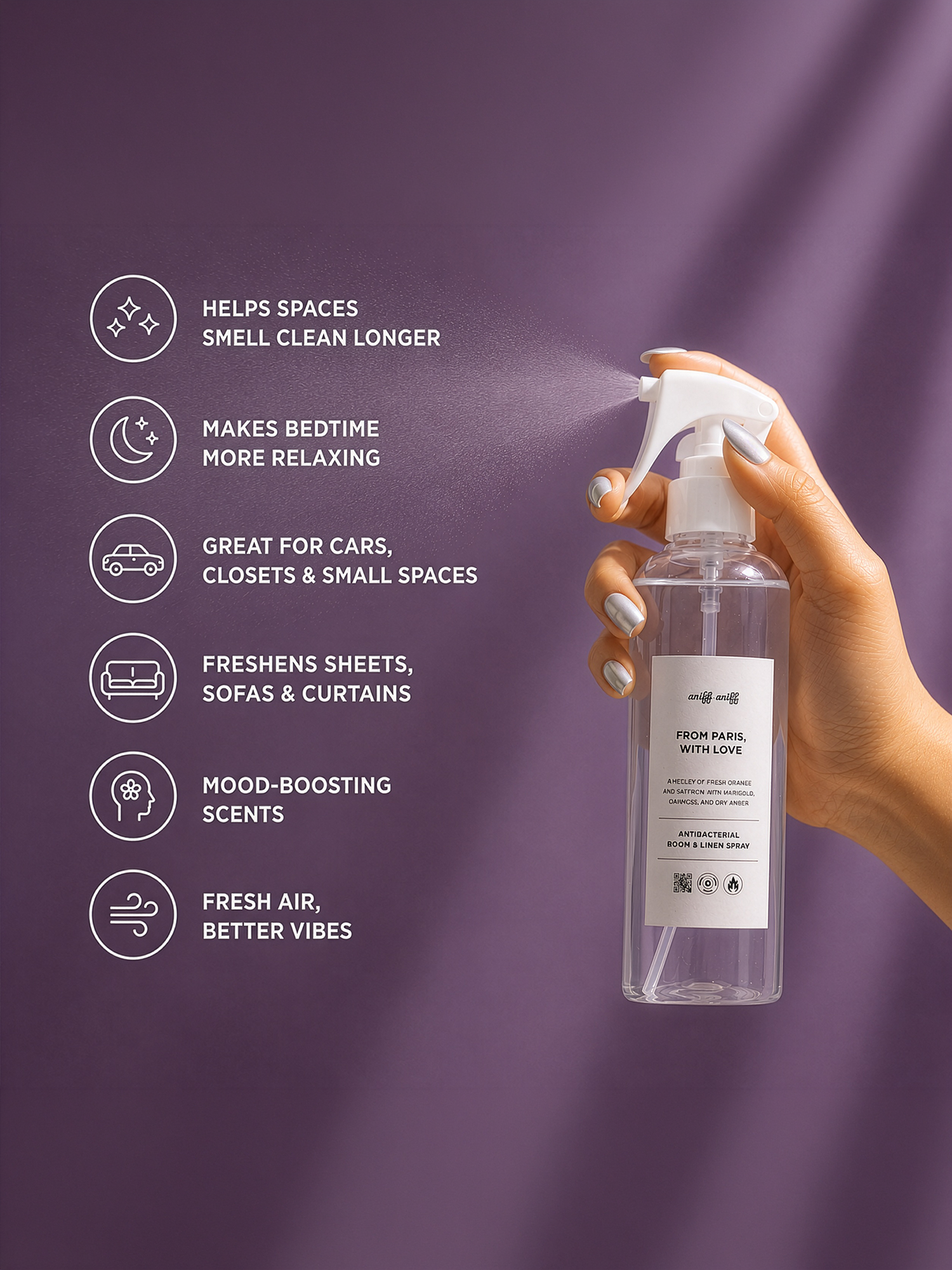 Antibacterial Room & Linen Spray - Pengharum Ruangan/ Pengharum Mobil  view 8