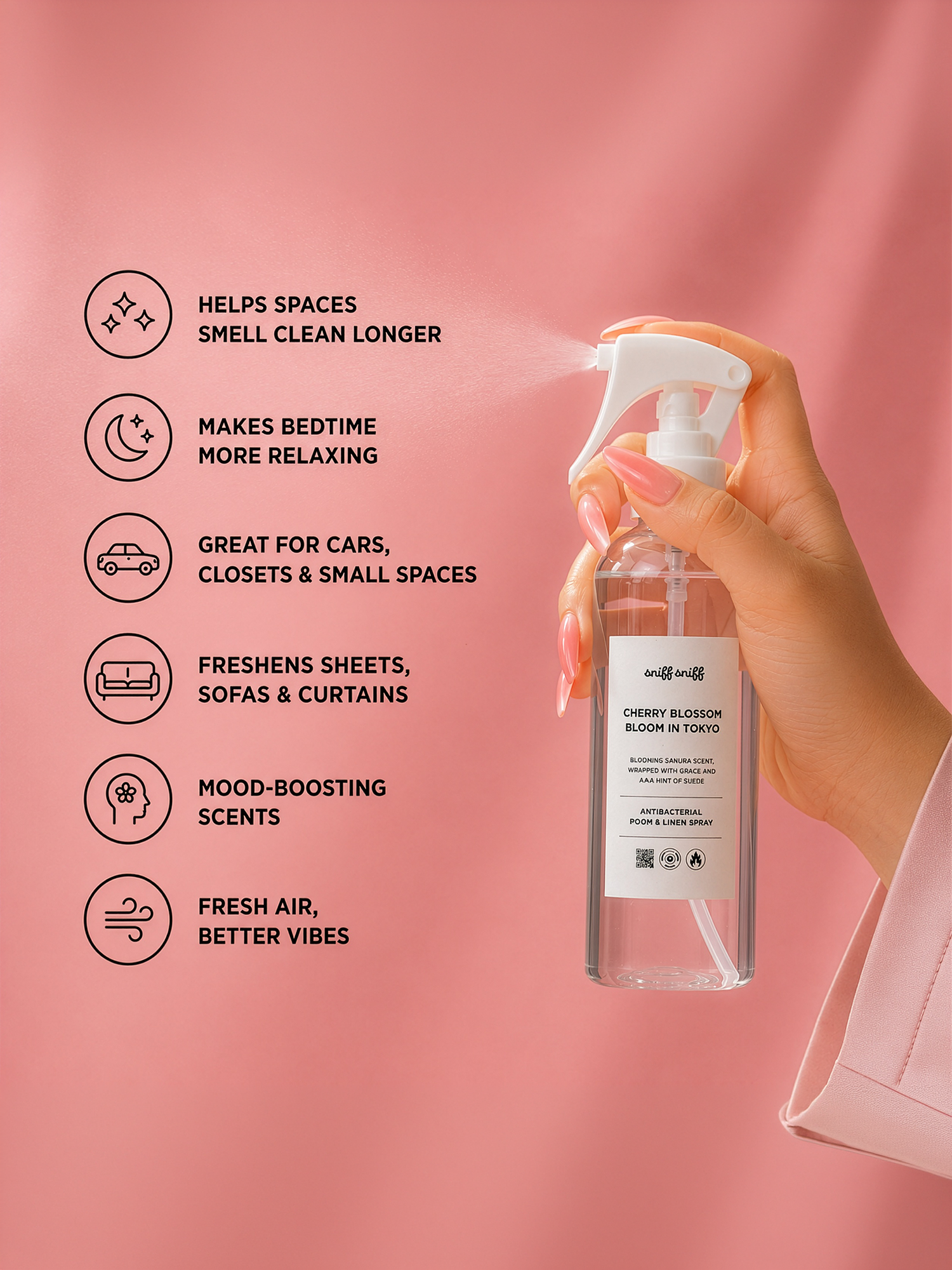 Antibacterial Room & Linen Spray - Pengharum Ruangan/ Pengharum Mobil  view 10
