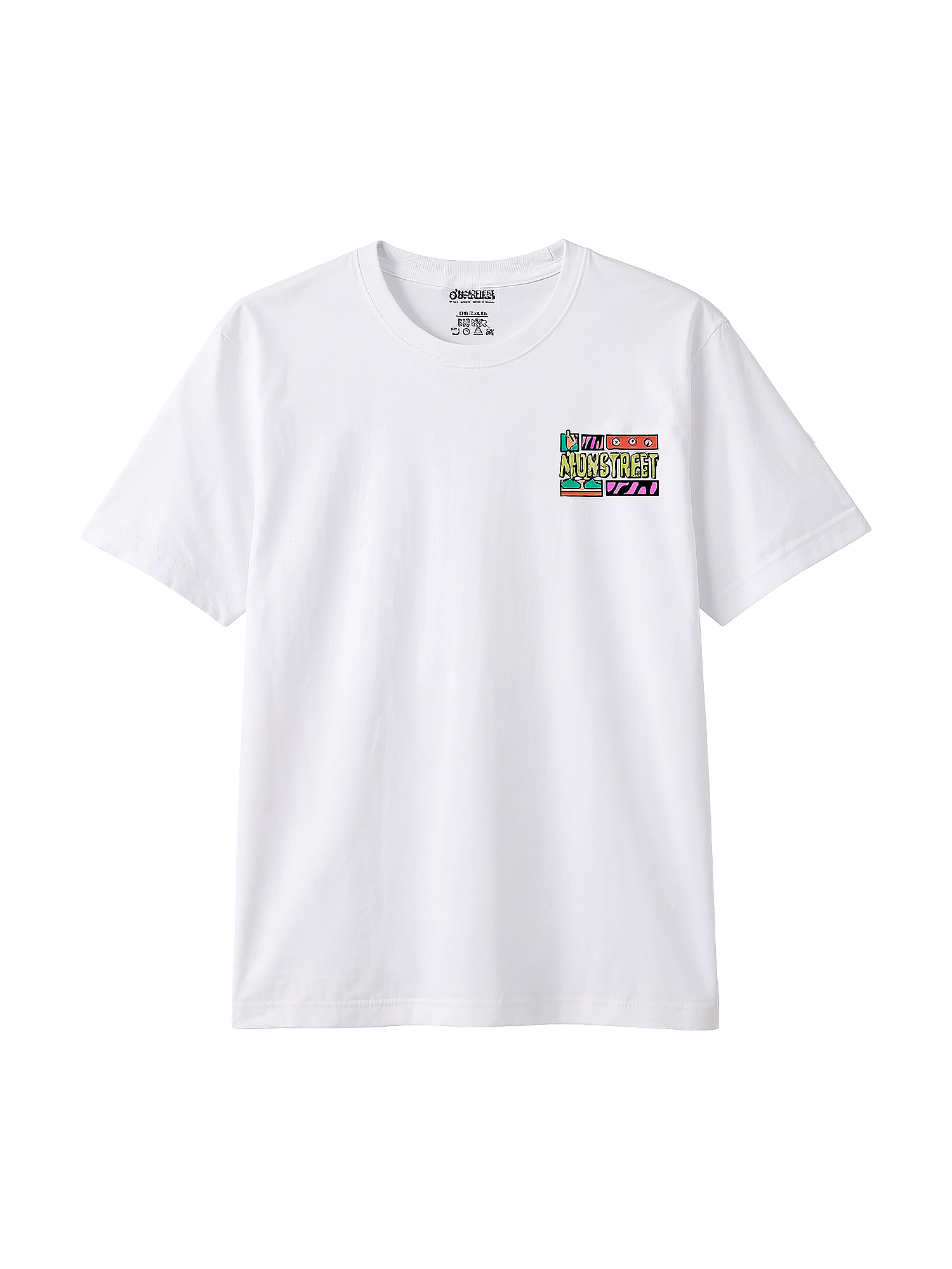Monstreet Regular Fit White Cotton Graphic Tshirt UTR109 view 2