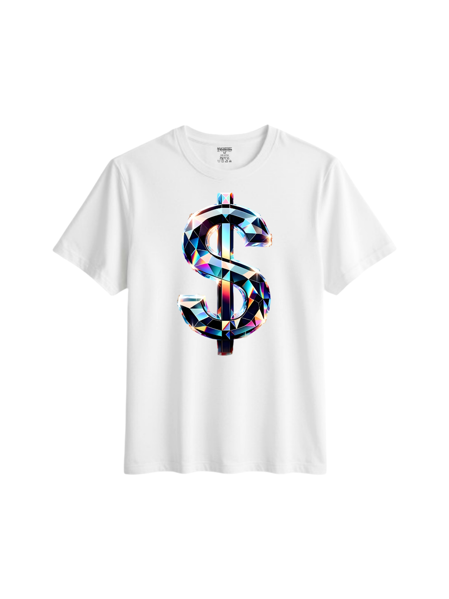 Monstreet Regular Fit White Cotton Graphic Tshirt UTR145 view 2