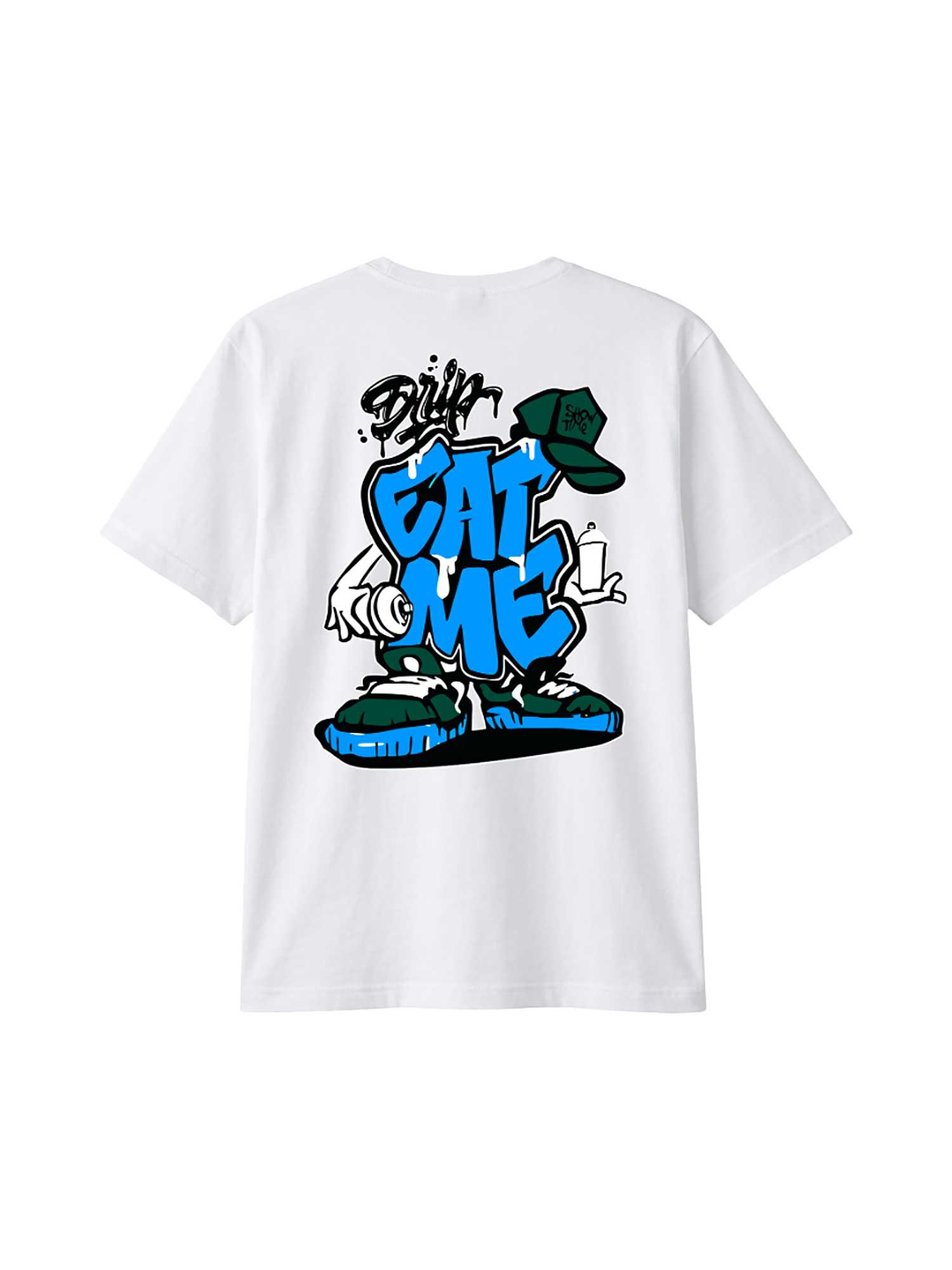 Monstreet Regular Fit White Cotton Graphic Tshirt UTR214 view 3