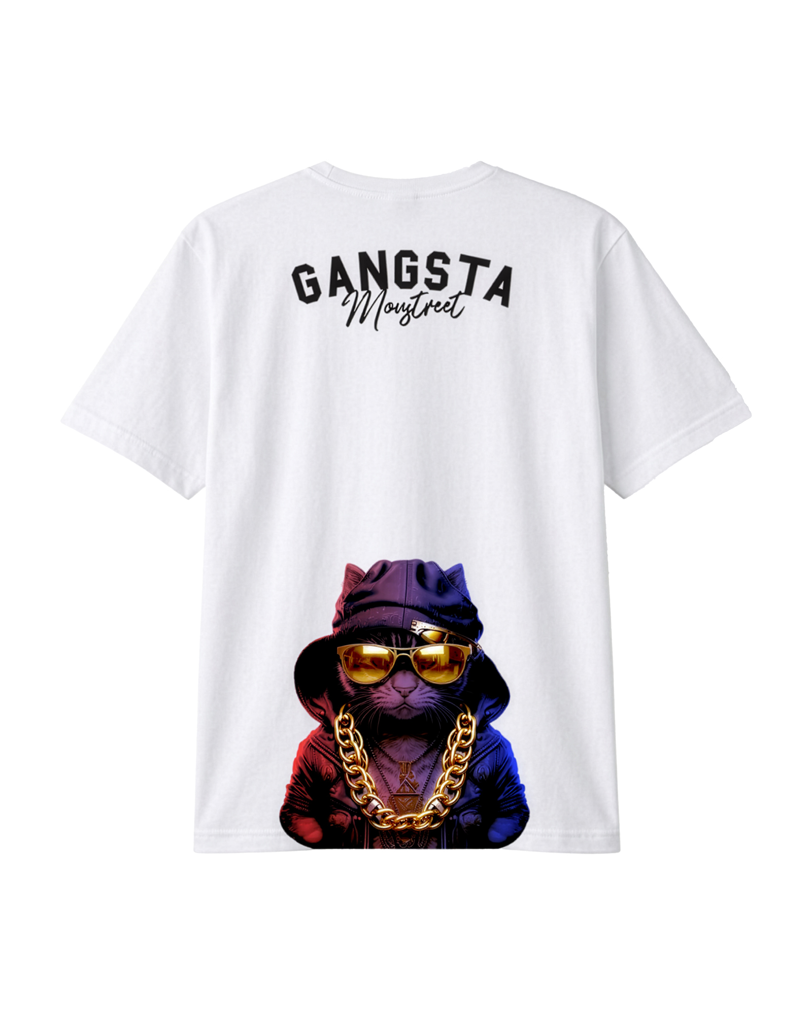 Monstreet Regular Fit White Cotton Graphic Tshirt UTR178