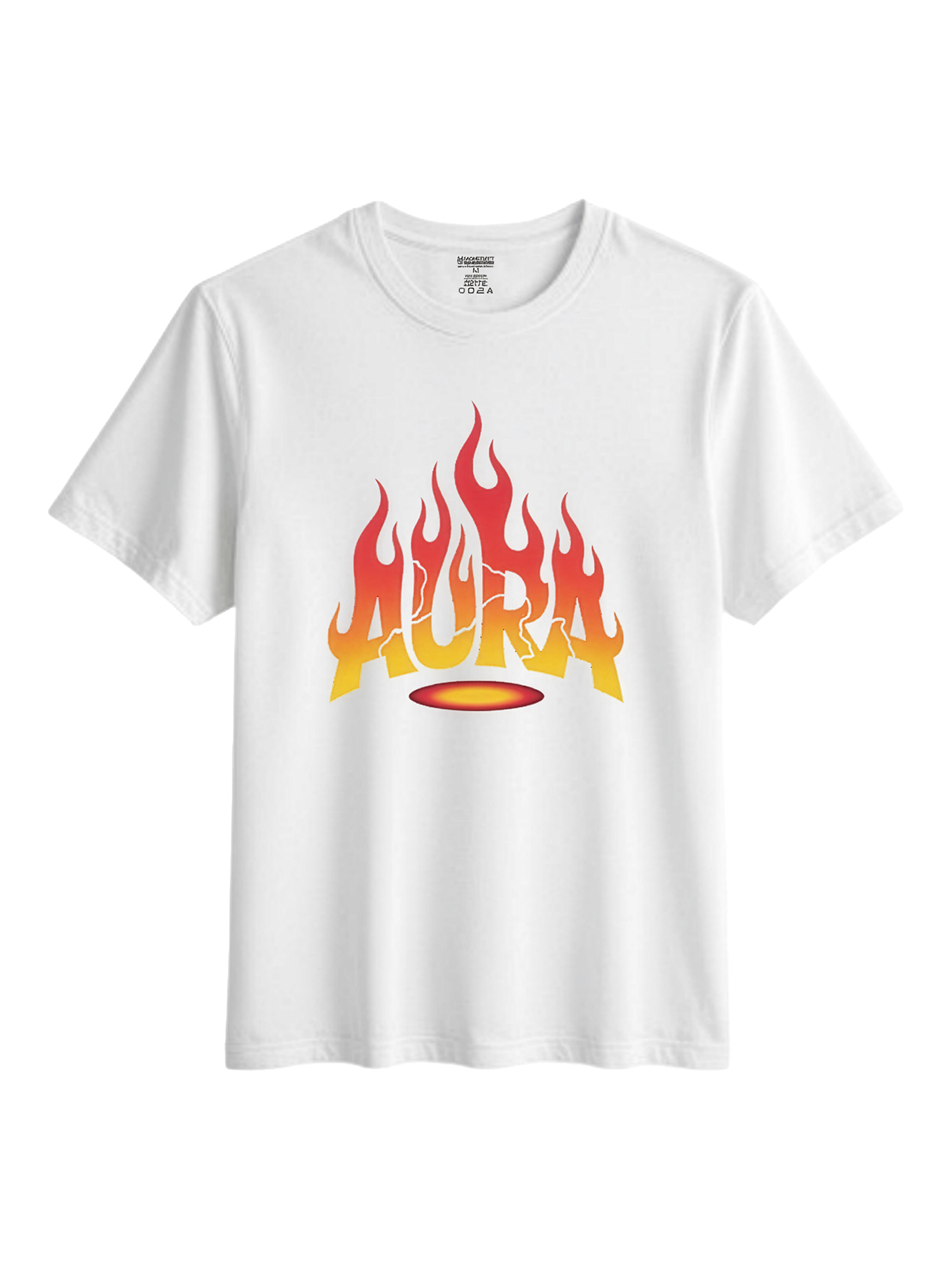 Monstreet Regular Fit White Cotton Graphic Tshirt UTR197