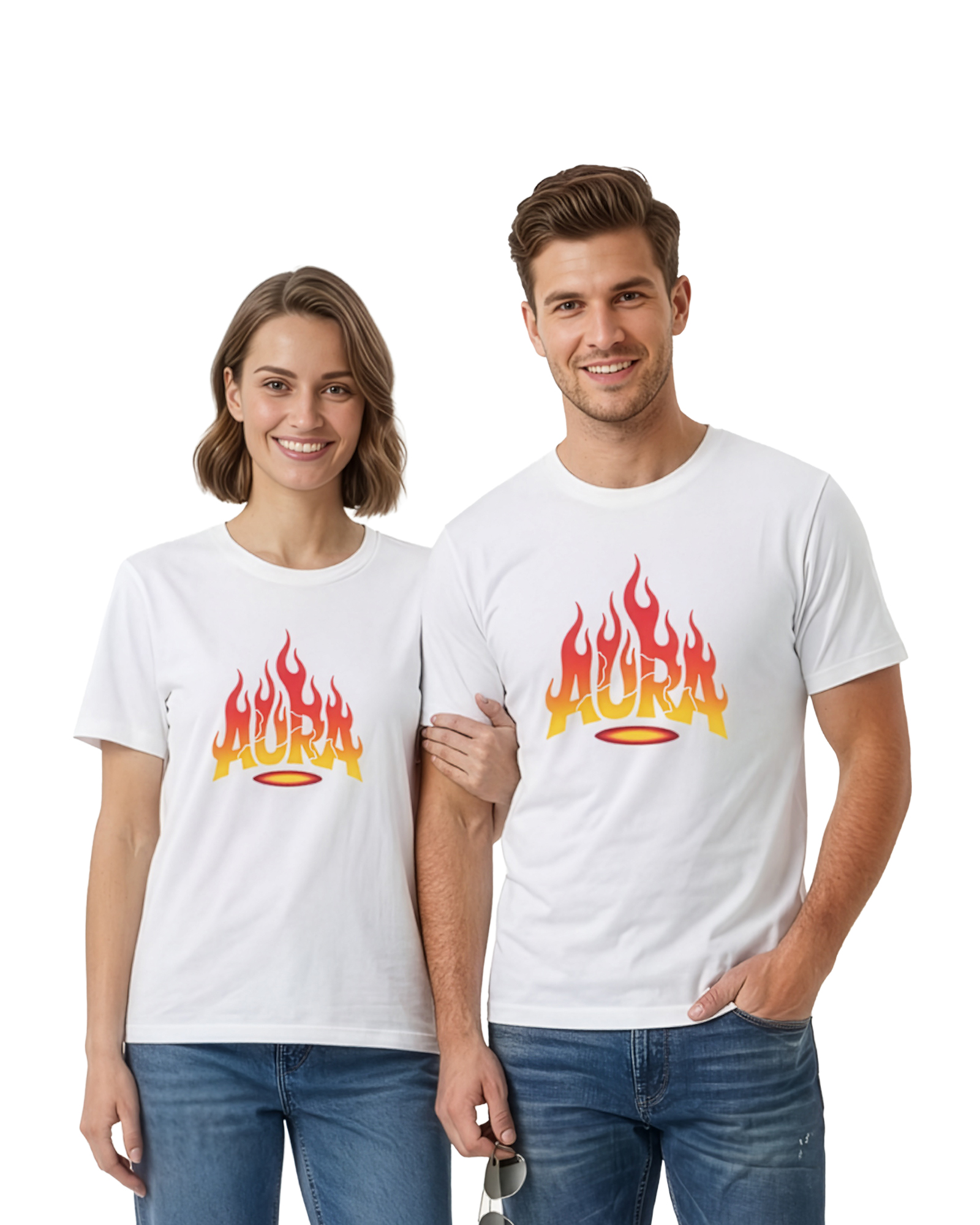 Monstreet Regular Fit White Cotton Graphic Tshirt UTR197 view 3
