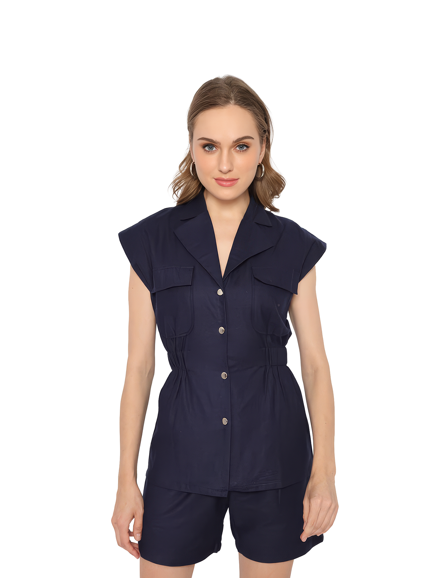 Brixton Navy Blouse view 5