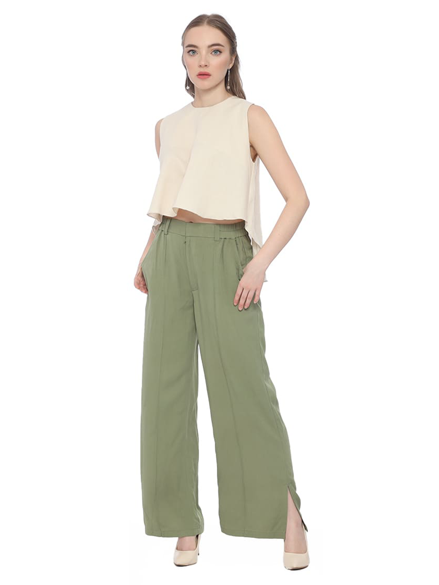 Charlotte Green Long Pants view 4