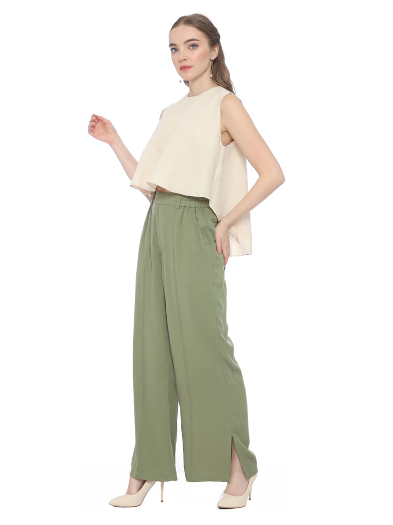 Charlotte Green Long Pants view 3