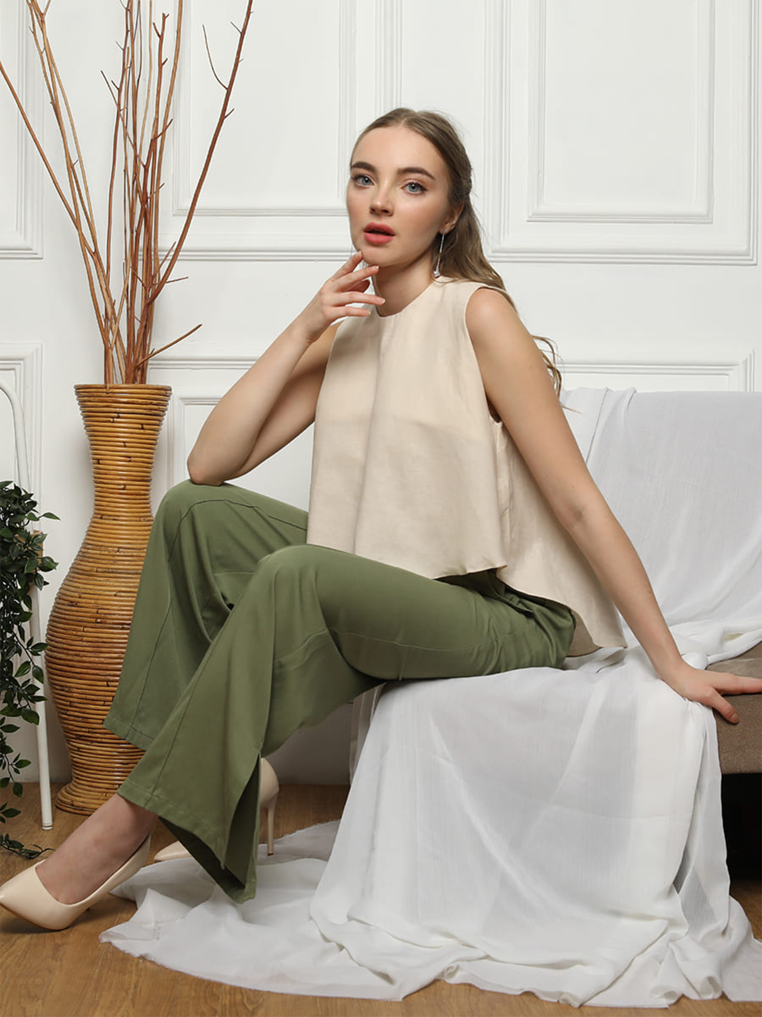Charlotte Green Long Pants view 6