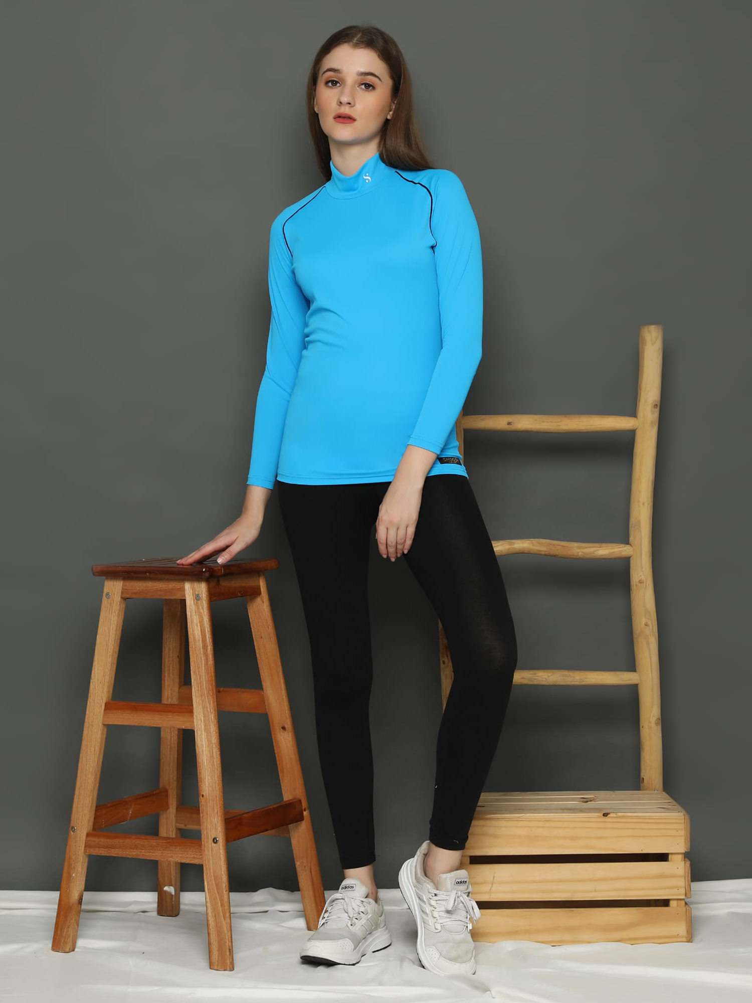 Long Sleeve Blue Top view 4