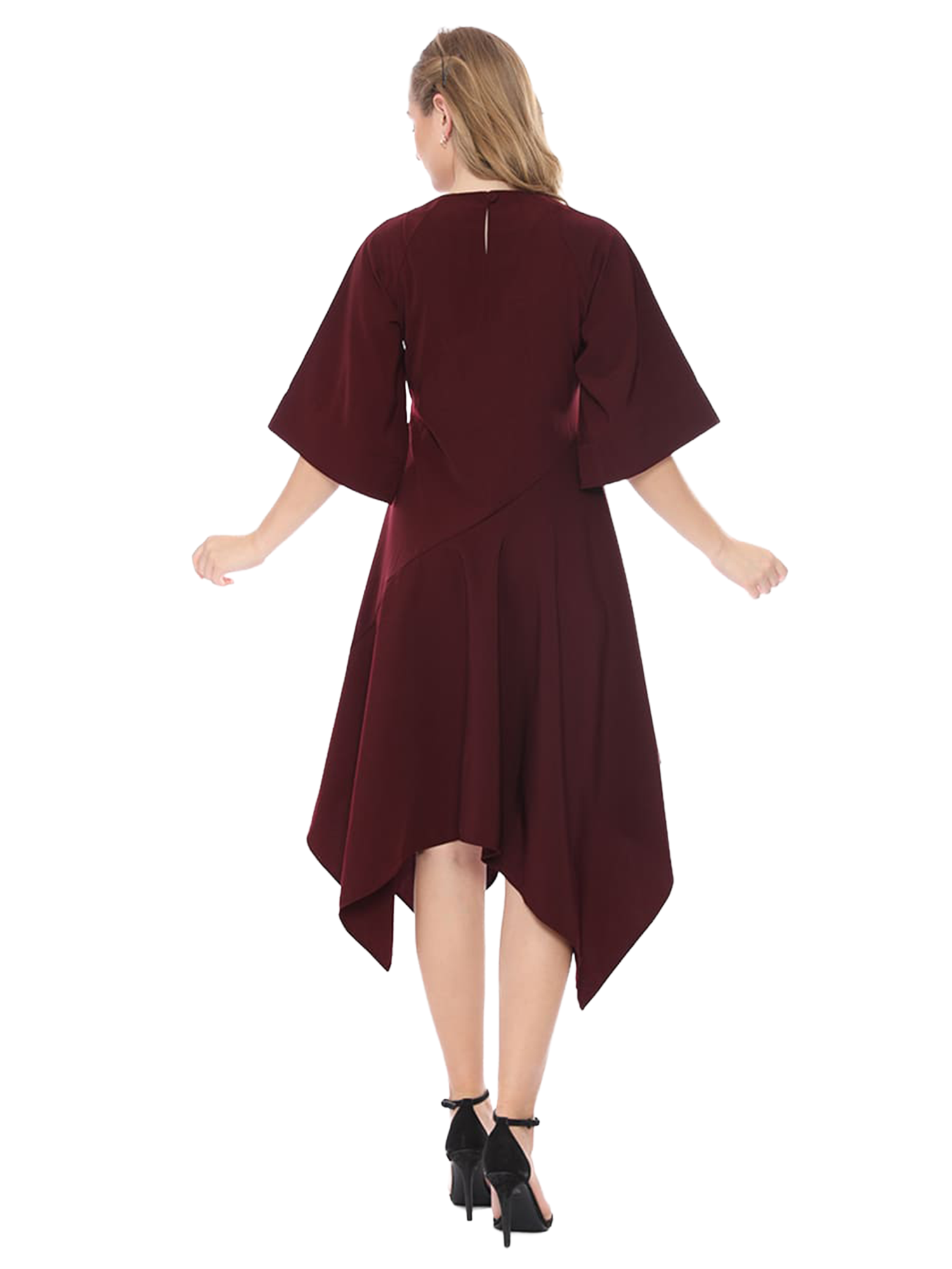 Arianna Maroon Dress view 3