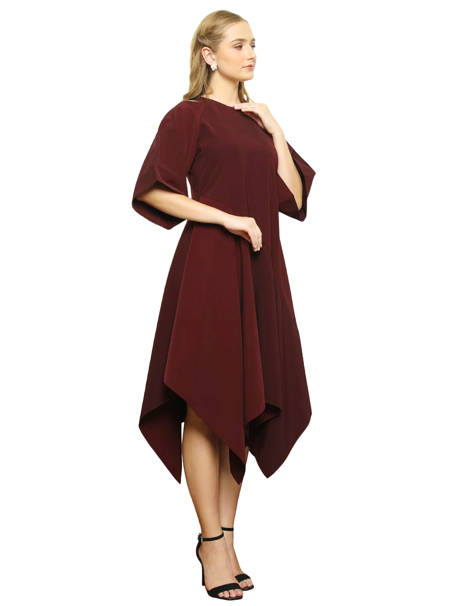 Arianna Maroon Dress view 2